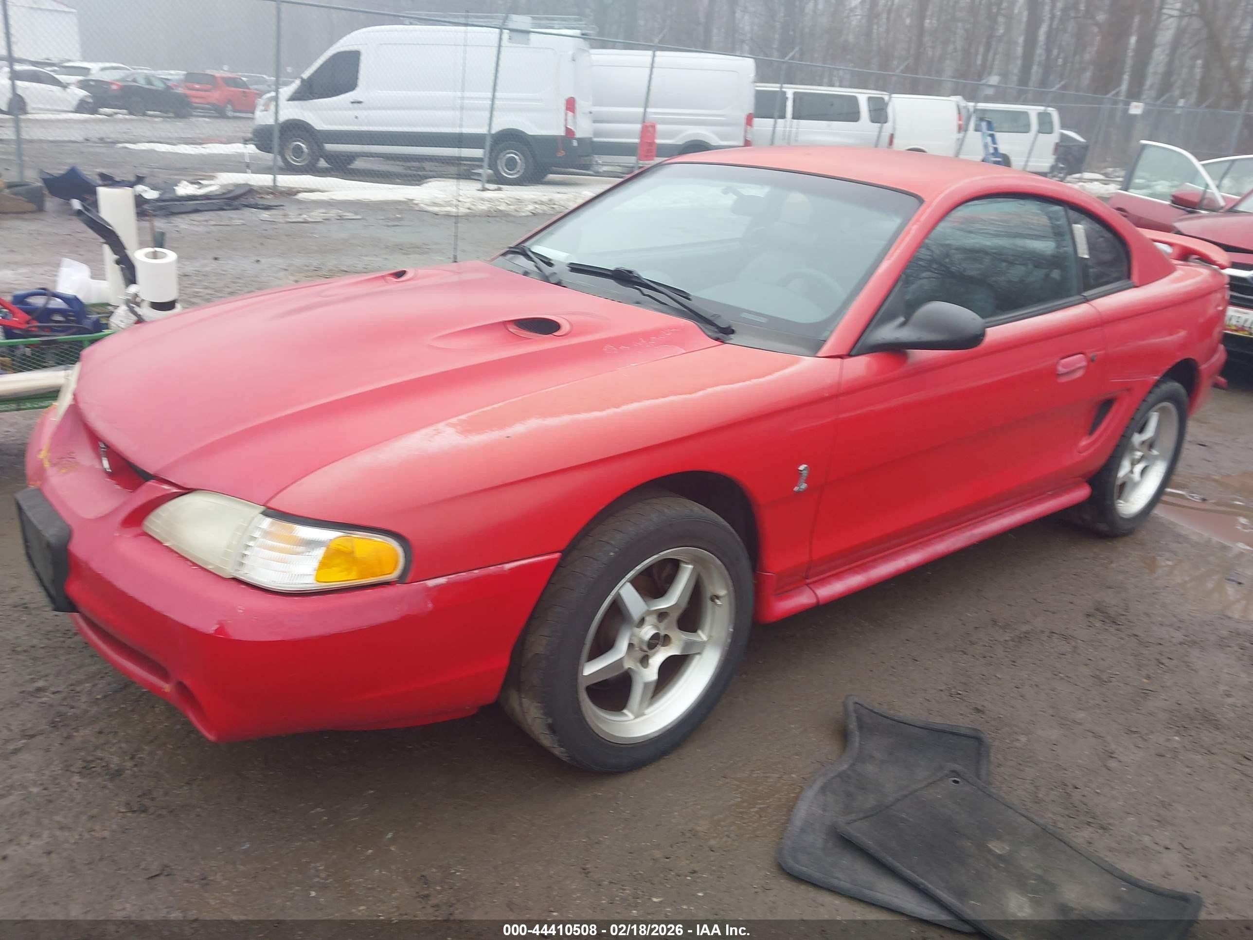 1997 Ford Mustang Cobra Red vin: 1FALP47V9VF160275