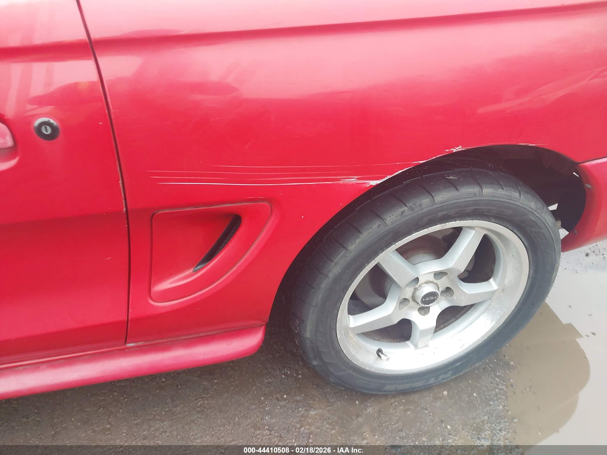 1997 Ford Mustang Cobra Red vin: 1FALP47V9VF160275