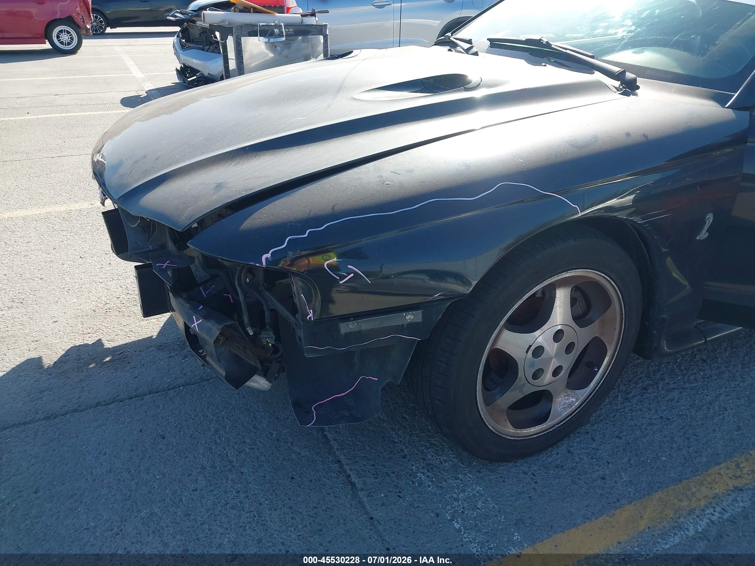 1996 Ford Mustang Cobra Черный vin: 1FALP47VXTF137911