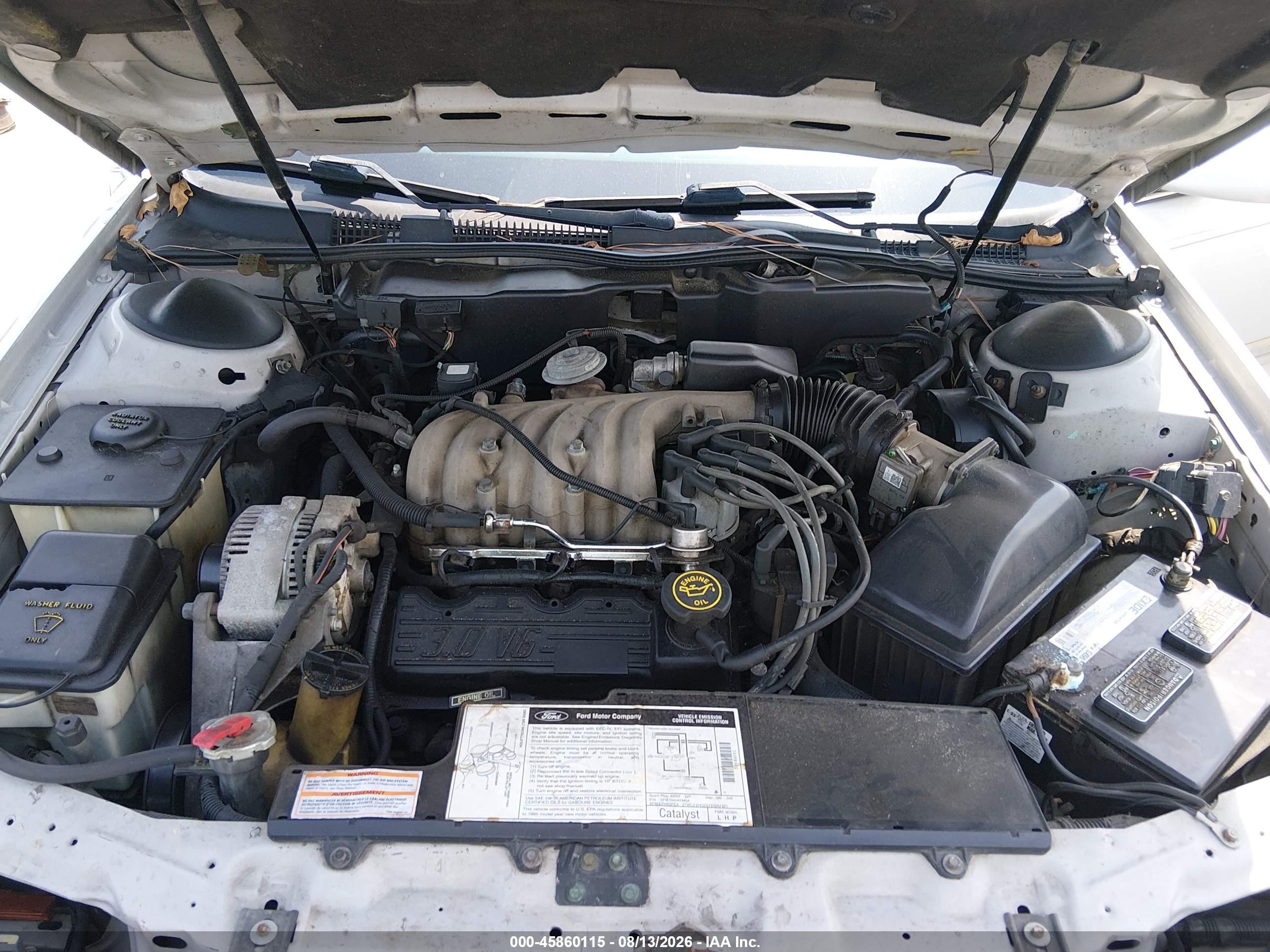 1995 Ford Taurus Gl/se Silver vin: 1FALP52U0SG317685