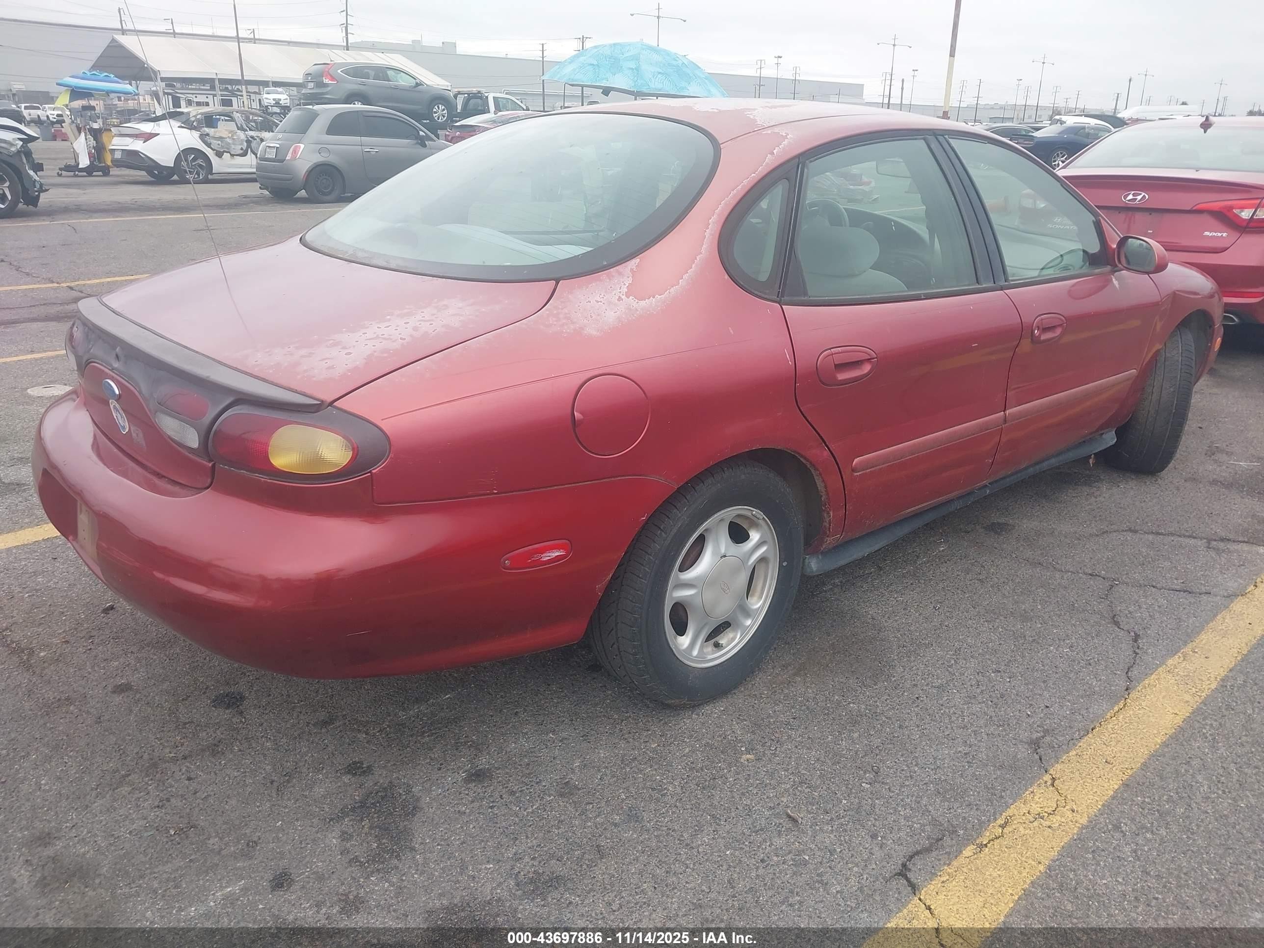 1996 Ford Taurus Gl Burgundy vin: 1FALP52U2TA125141