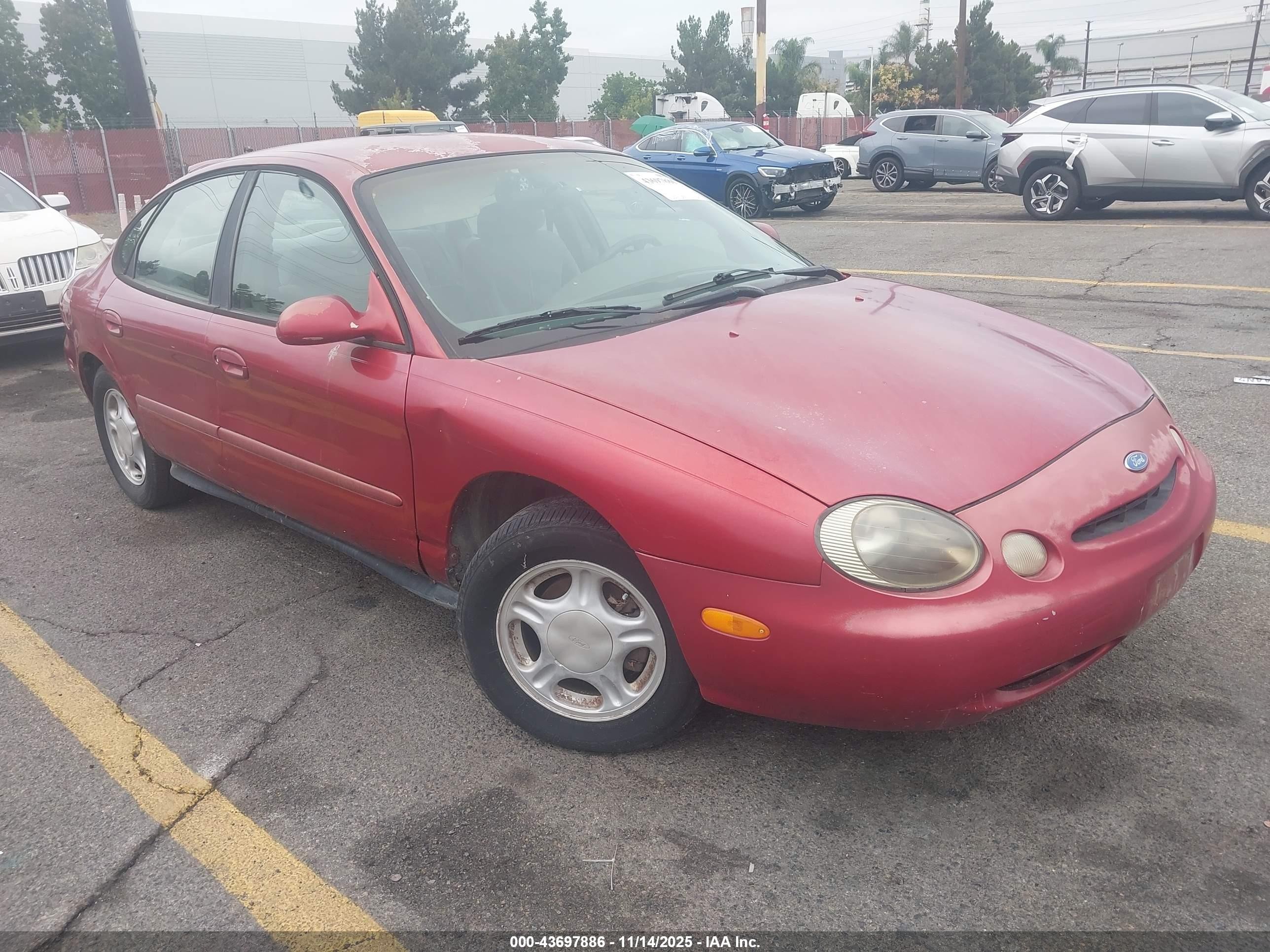 1996 Ford Taurus Gl Burgundy vin: 1FALP52U2TA125141