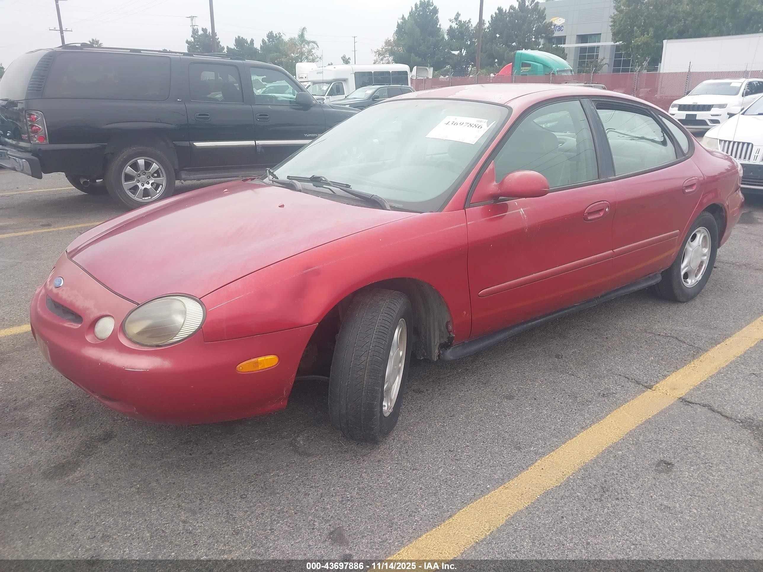 1996 Ford Taurus Gl Burgundy vin: 1FALP52U2TA125141