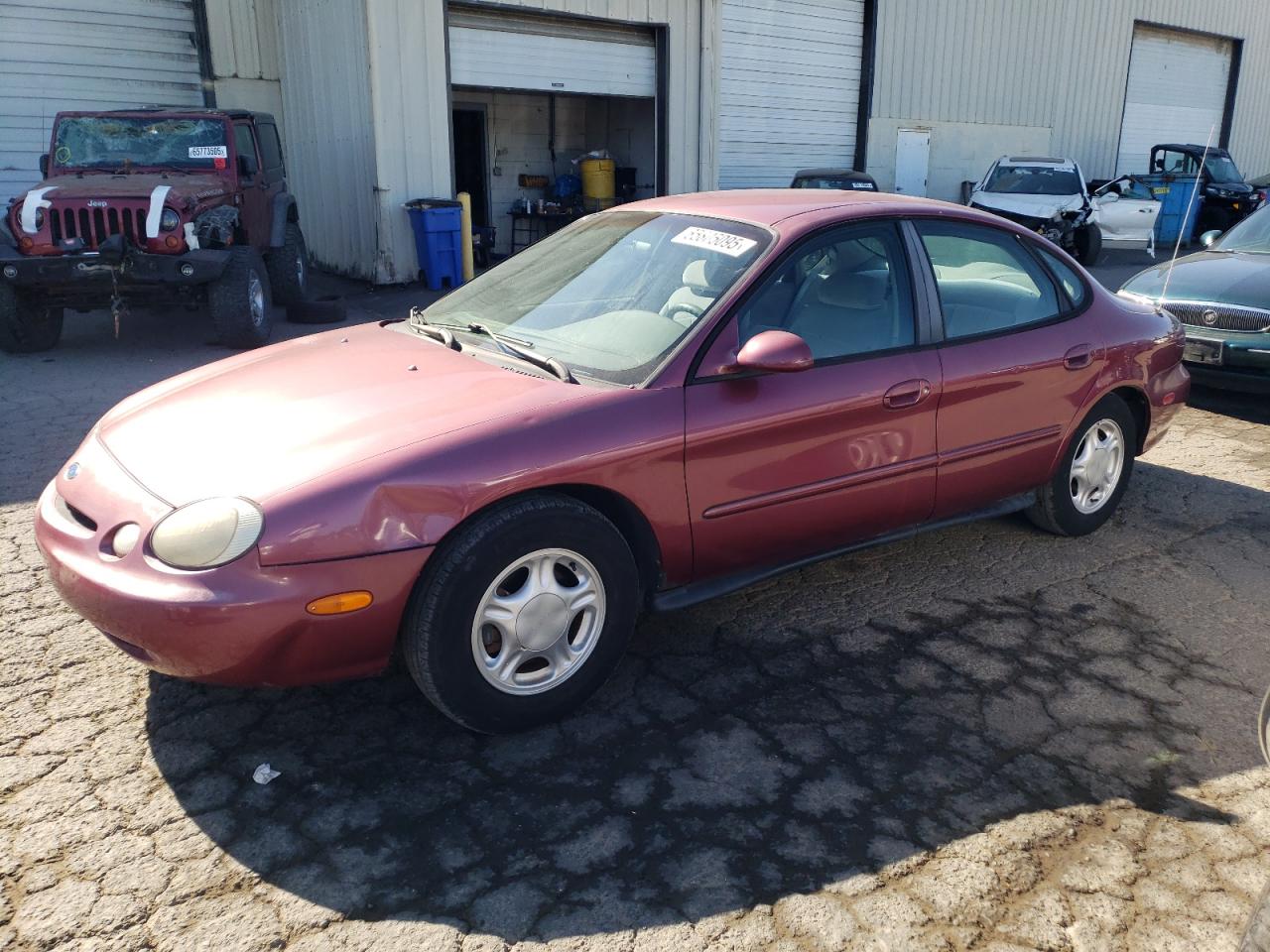 1996 Ford Taurus Gl Burgundy vin: 1FALP52U3TA284153
