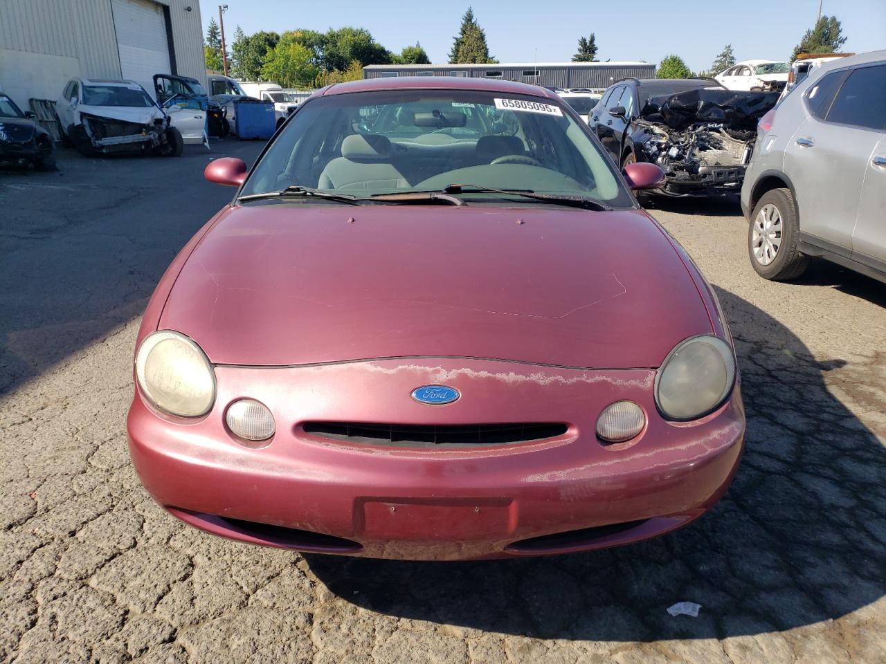 1996 Ford Taurus Gl Burgundy vin: 1FALP52U3TA284153