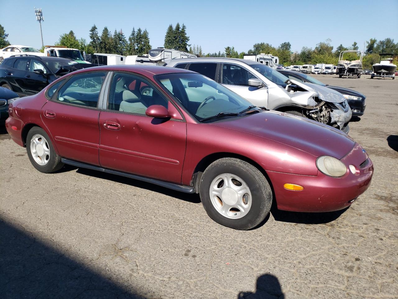 1996 Ford Taurus Gl Burgundy vin: 1FALP52U3TA284153