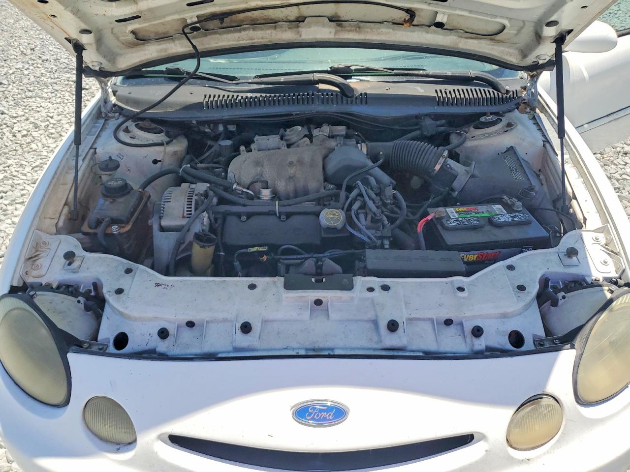 1996 Ford Taurus Gl White vin: 1FALP52U4TA289250