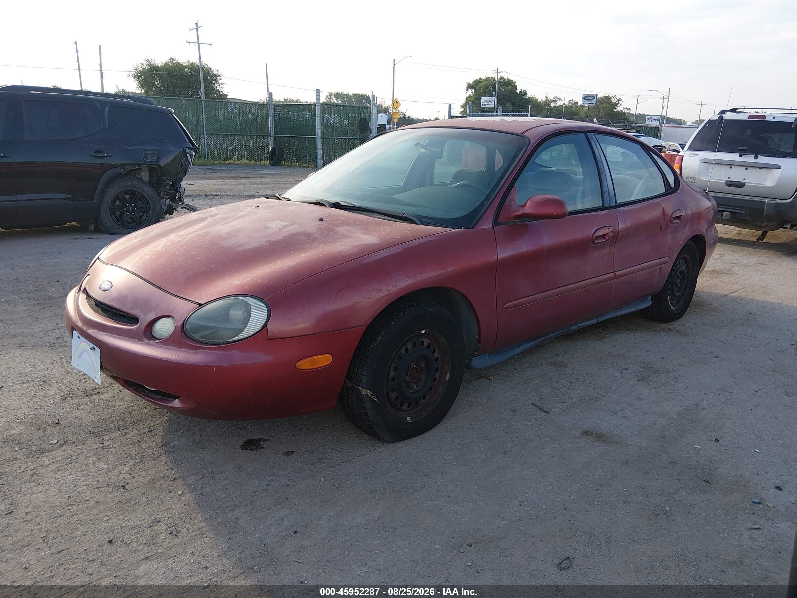 1996 Ford Taurus Gl Red vin: 1FALP52U4TG209362