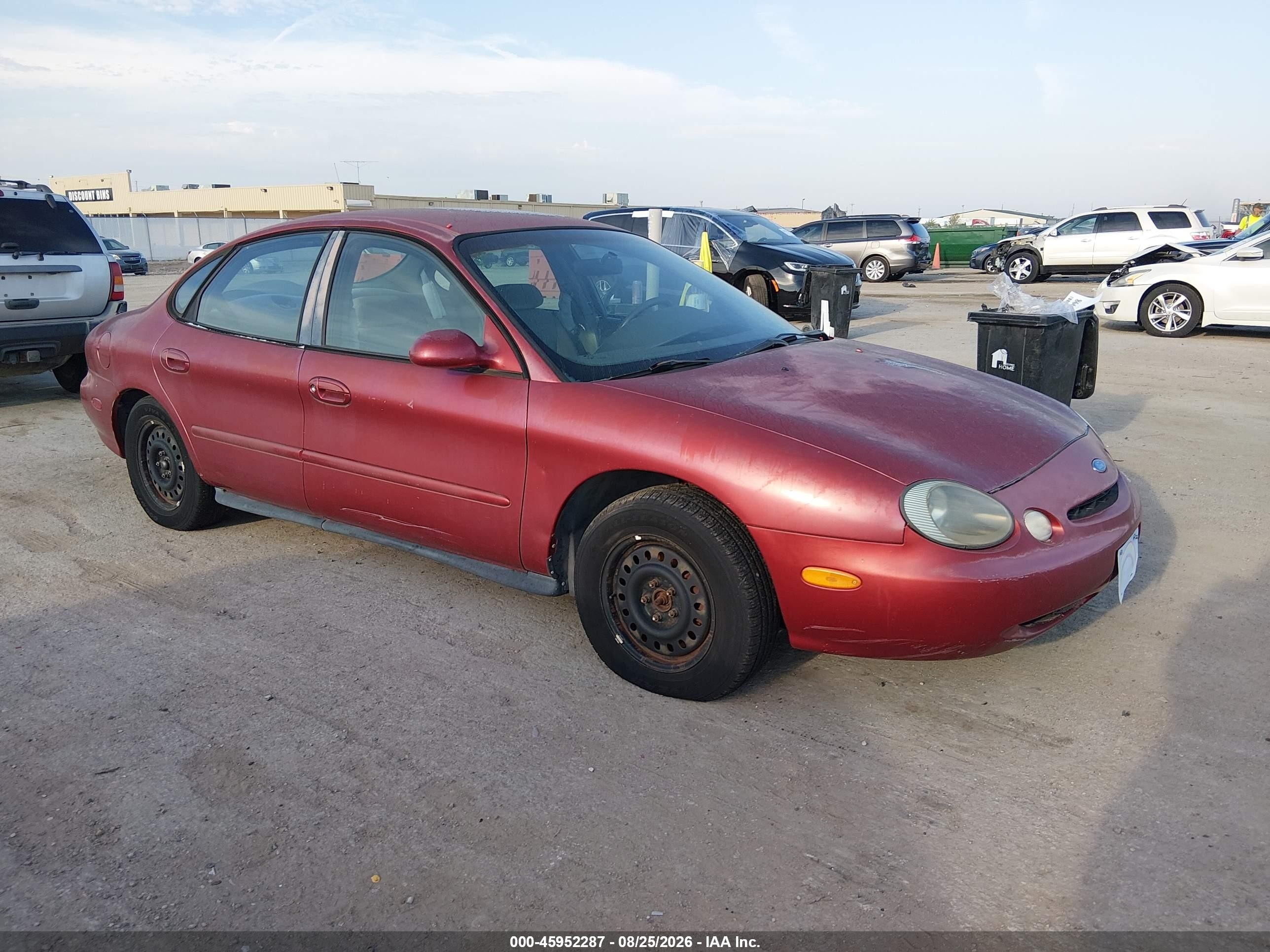 1996 Ford Taurus Gl Red vin: 1FALP52U4TG209362