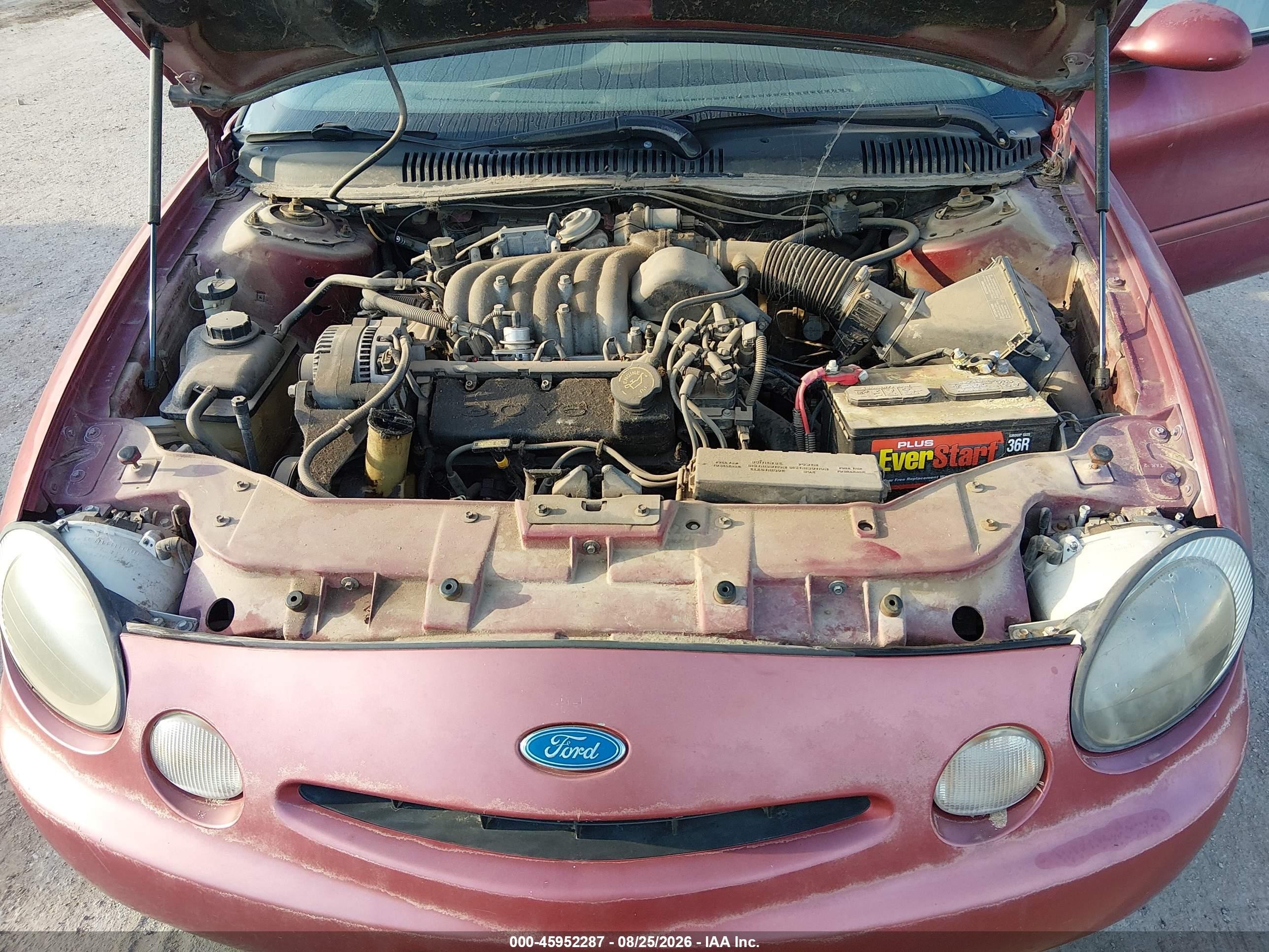 1996 Ford Taurus Gl Red vin: 1FALP52U4TG209362