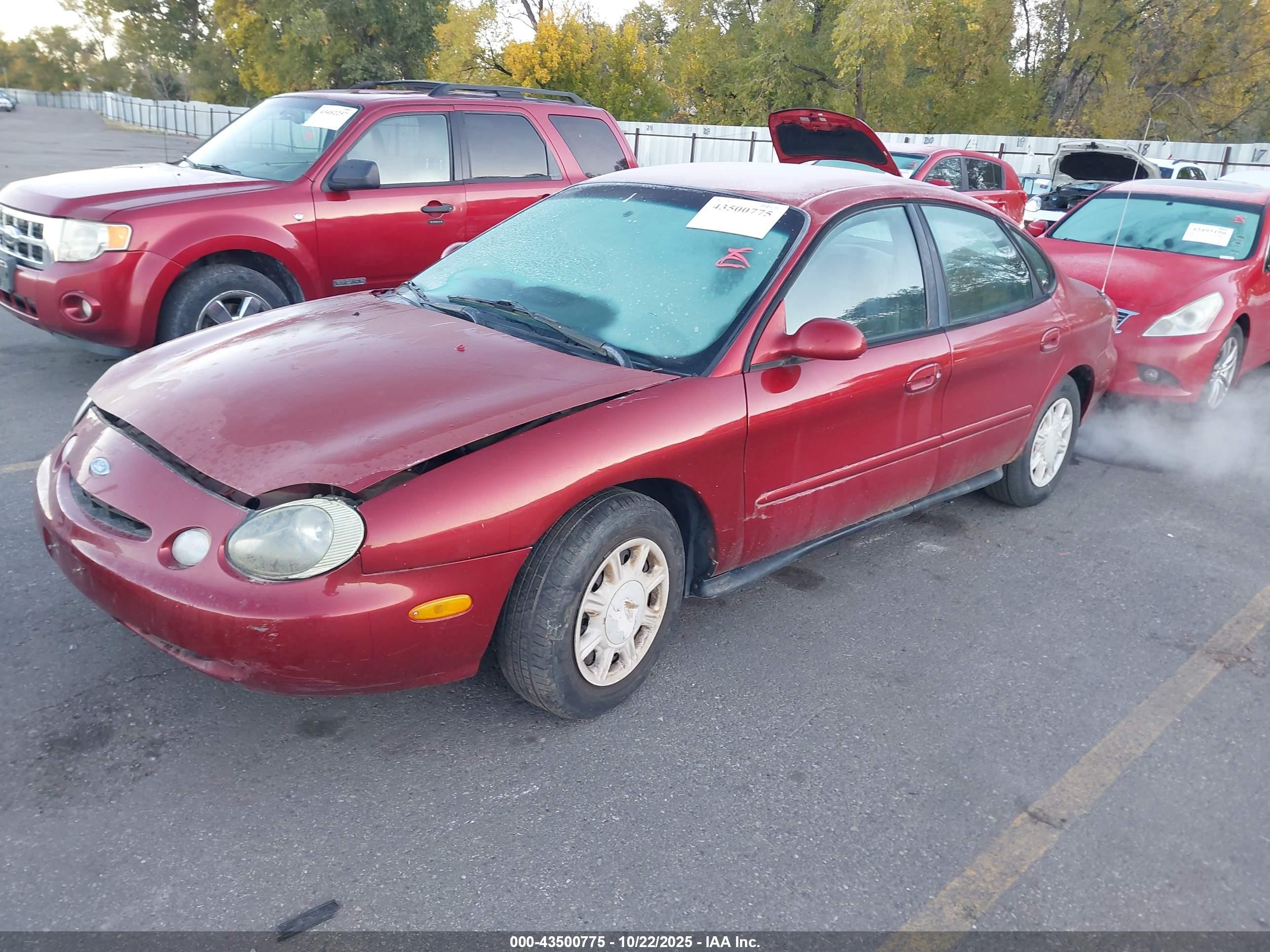 1996 Ford Taurus Gl Red vin: 1FALP52U7TG298909