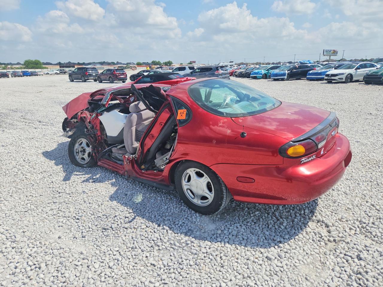 1997 Ford Taurus Gl Red vin: 1FALP52U7VA129396
