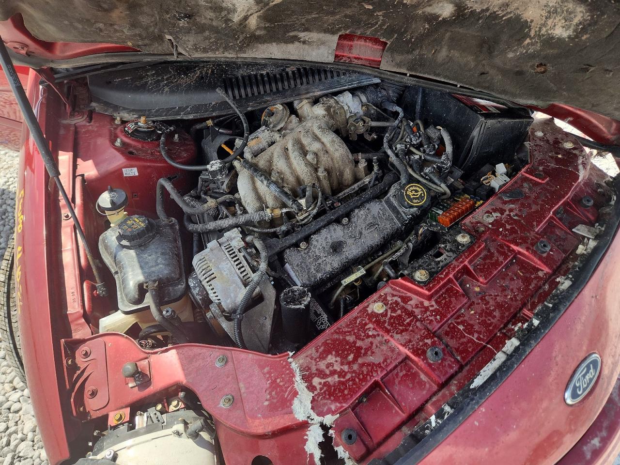 1997 Ford Taurus Gl Red vin: 1FALP52U7VA129396