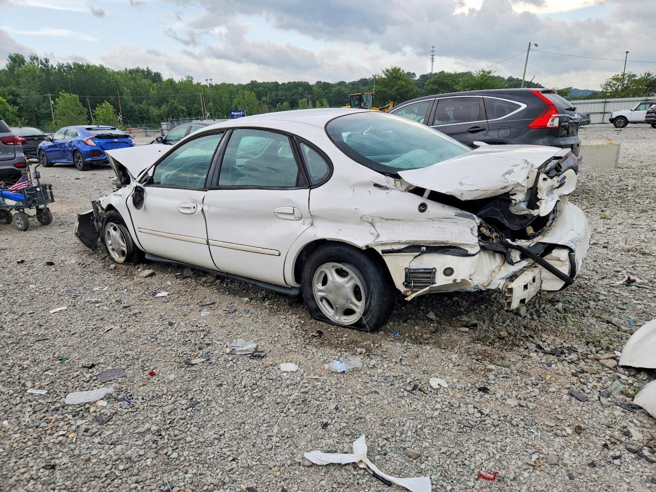 1997 Ford Taurus Gl White vin: 1FALP52U7VG259143