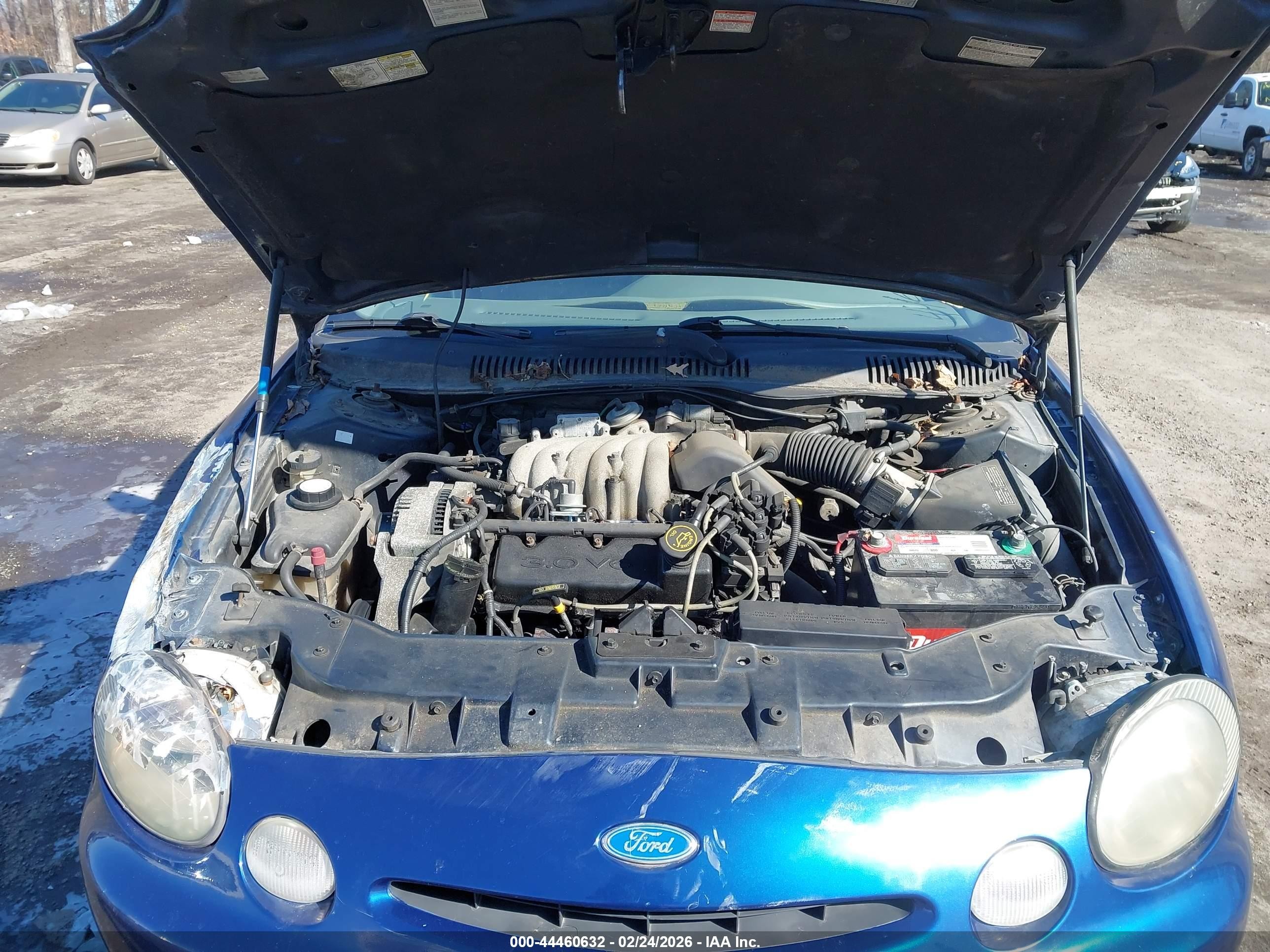 1996 Ford Taurus Gl Blue vin: 1FALP52U8TA220335