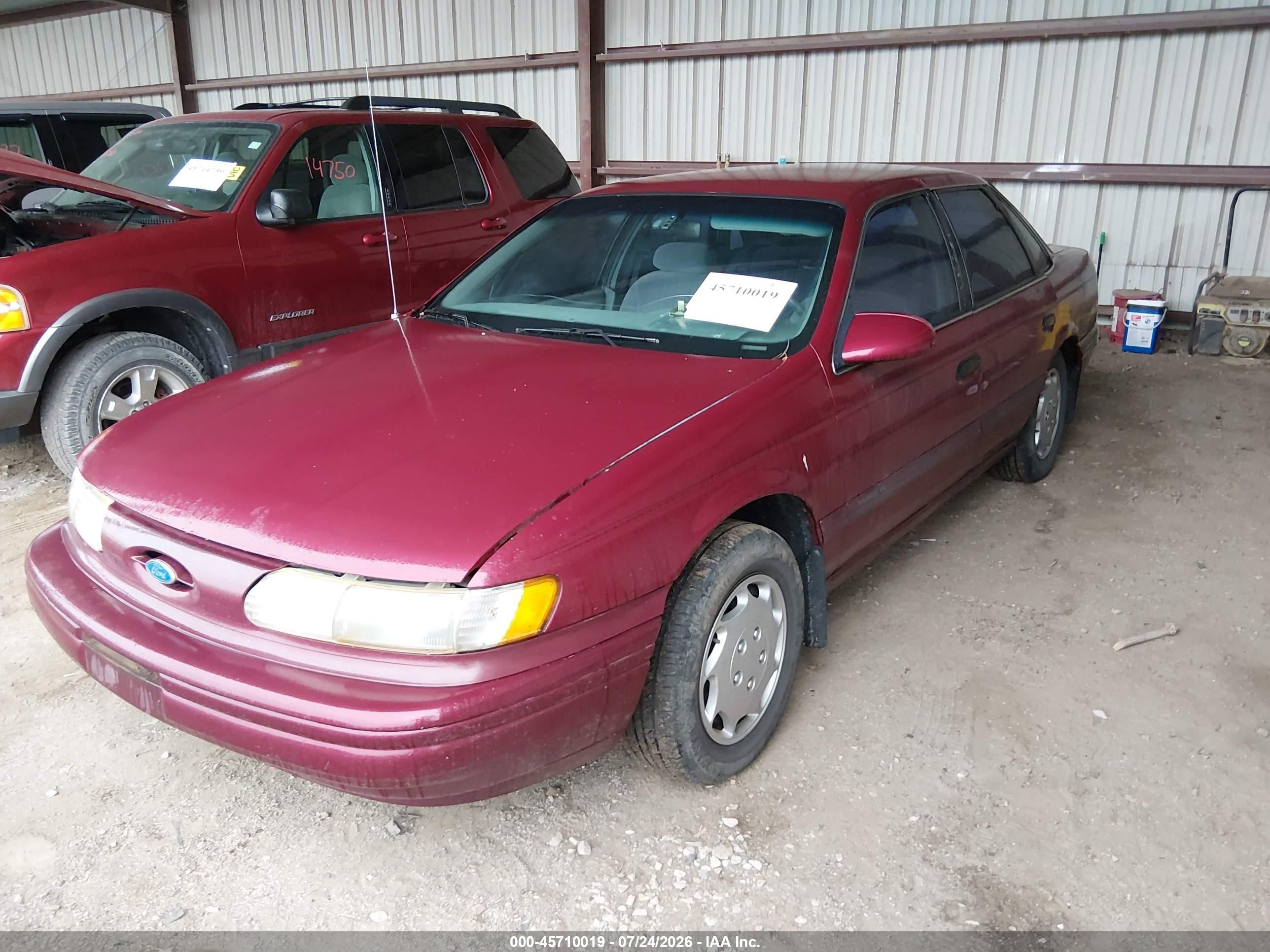 1993 Ford Taurus Gl Red vin: 1FALP52UXPA311550