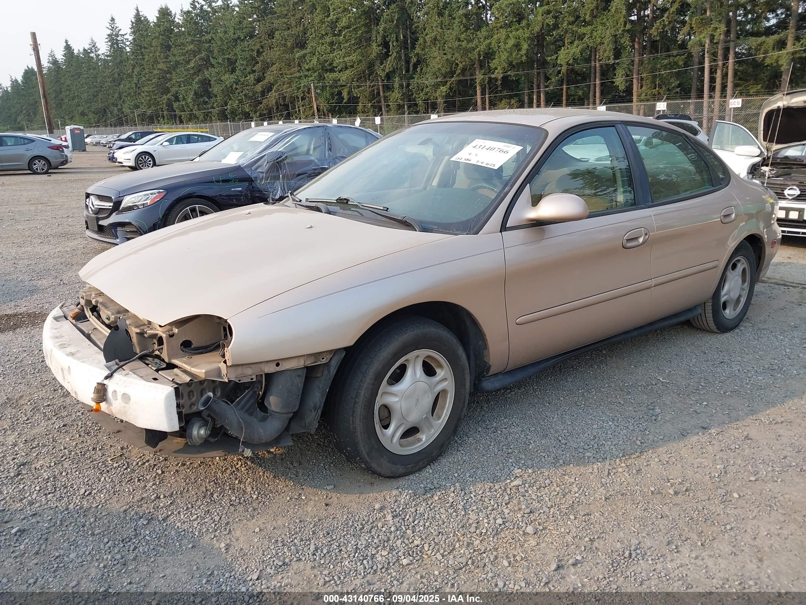1996 Ford Taurus Gl Tan vin: 1FALP52UXTG106219