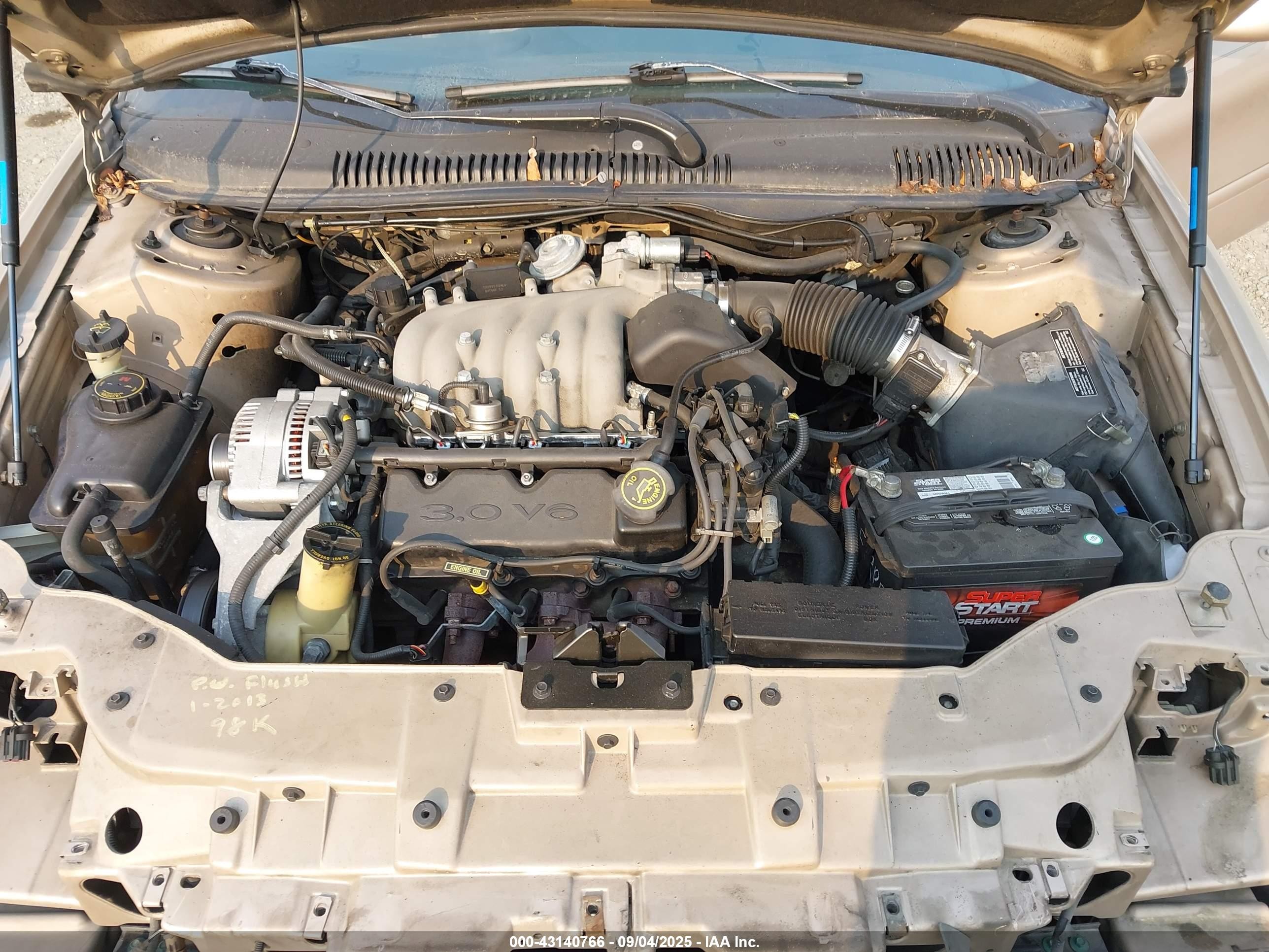 1996 Ford Taurus Gl Tan vin: 1FALP52UXTG106219