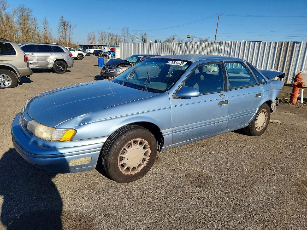 1992 Ford Taurus Lx Blue vin: 1FALP53U3NG244766