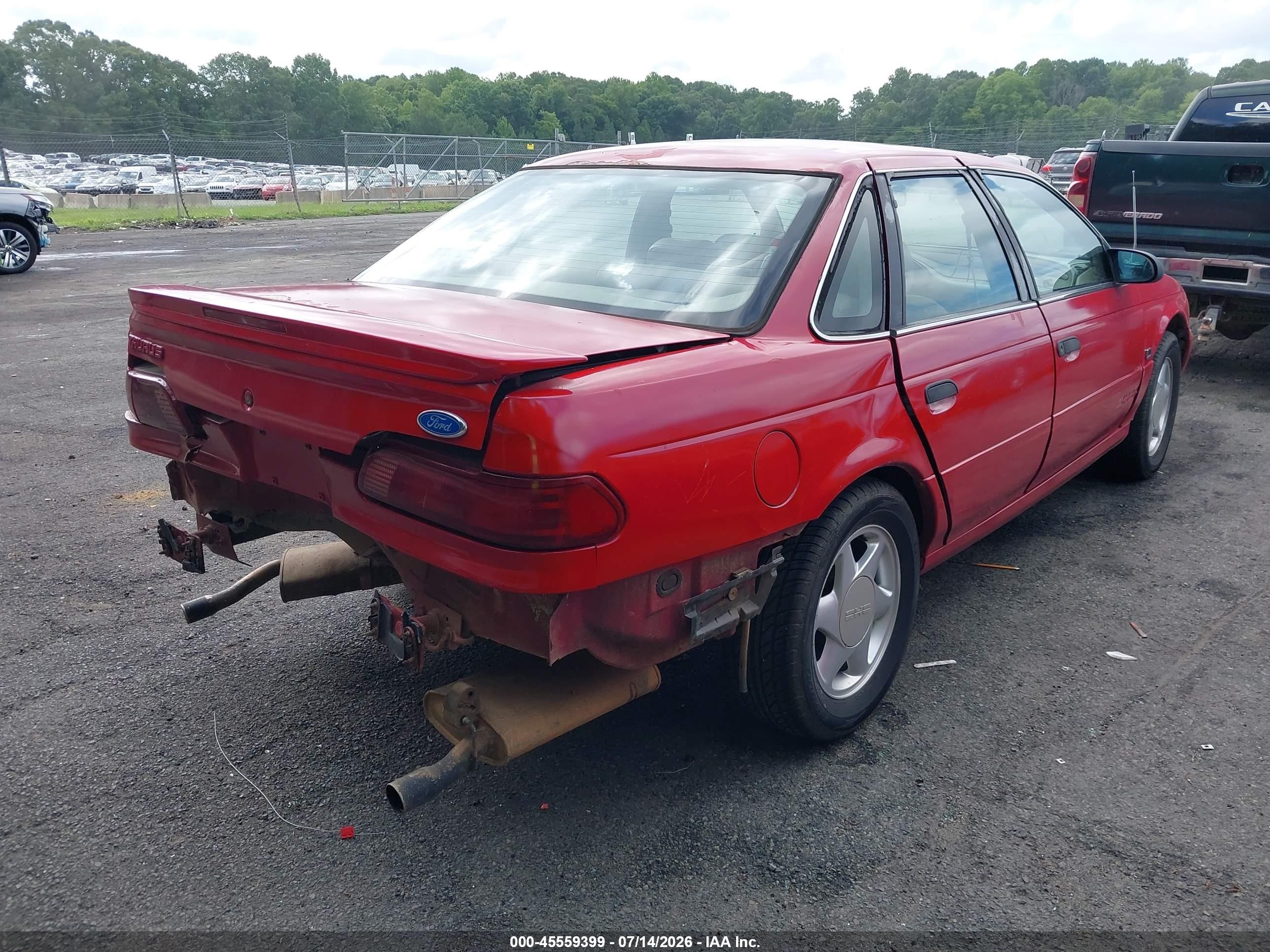 1993 Ford Taurus Sho Red vin: 1FALP54P0PA317638