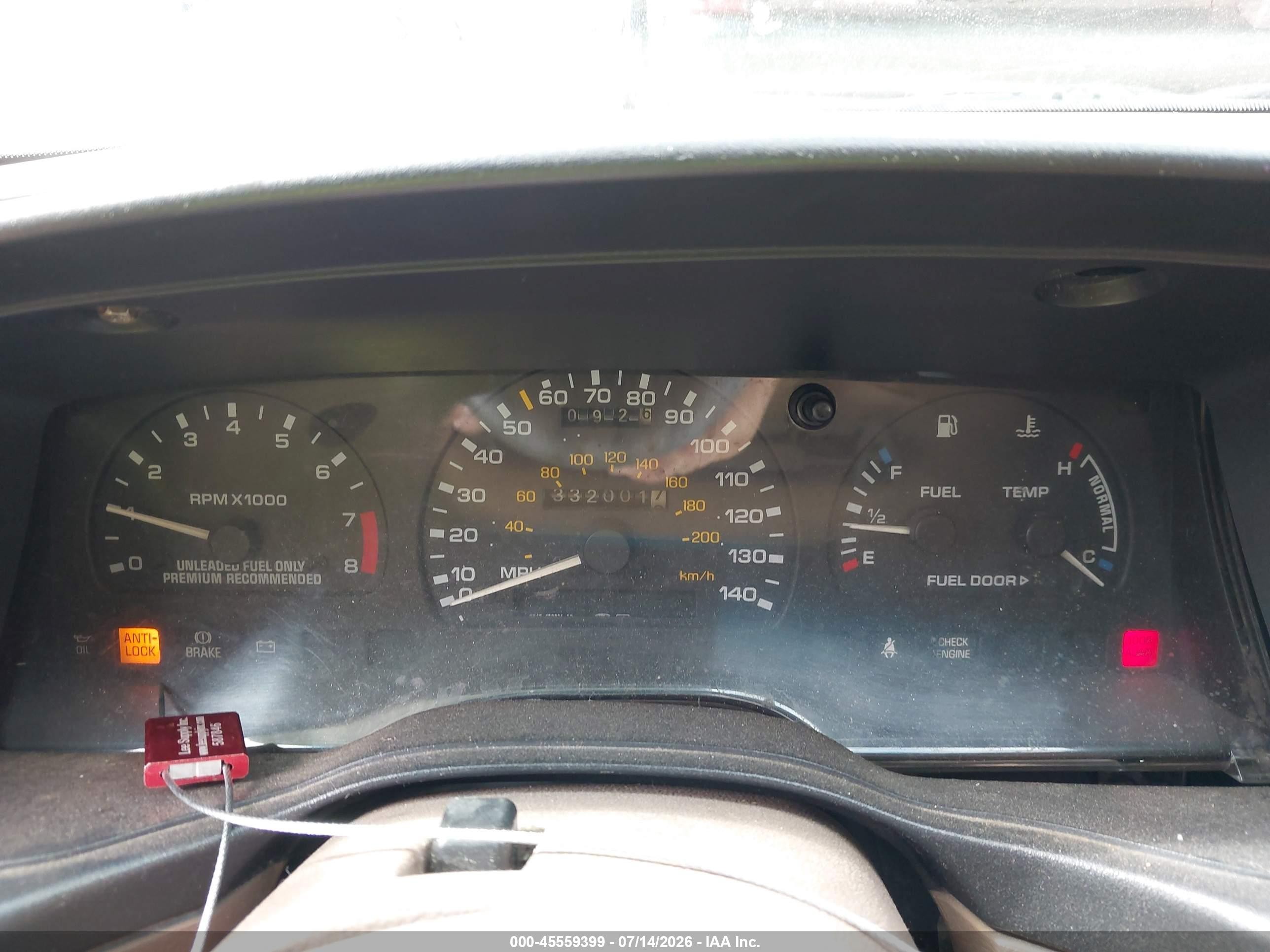 1993 Ford Taurus Sho Red vin: 1FALP54P0PA317638