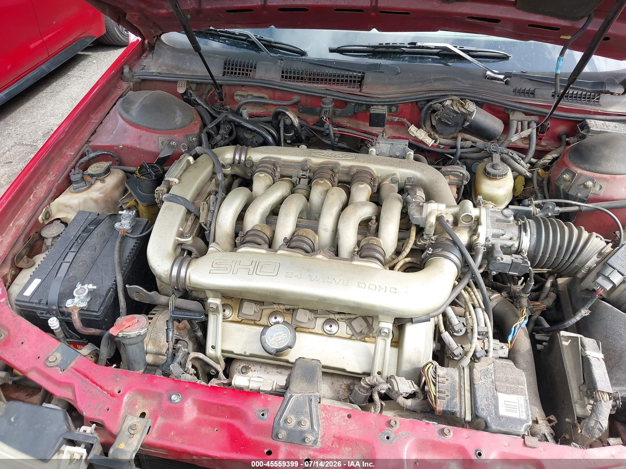 1993 Ford Taurus Sho Red vin: 1FALP54P0PA317638