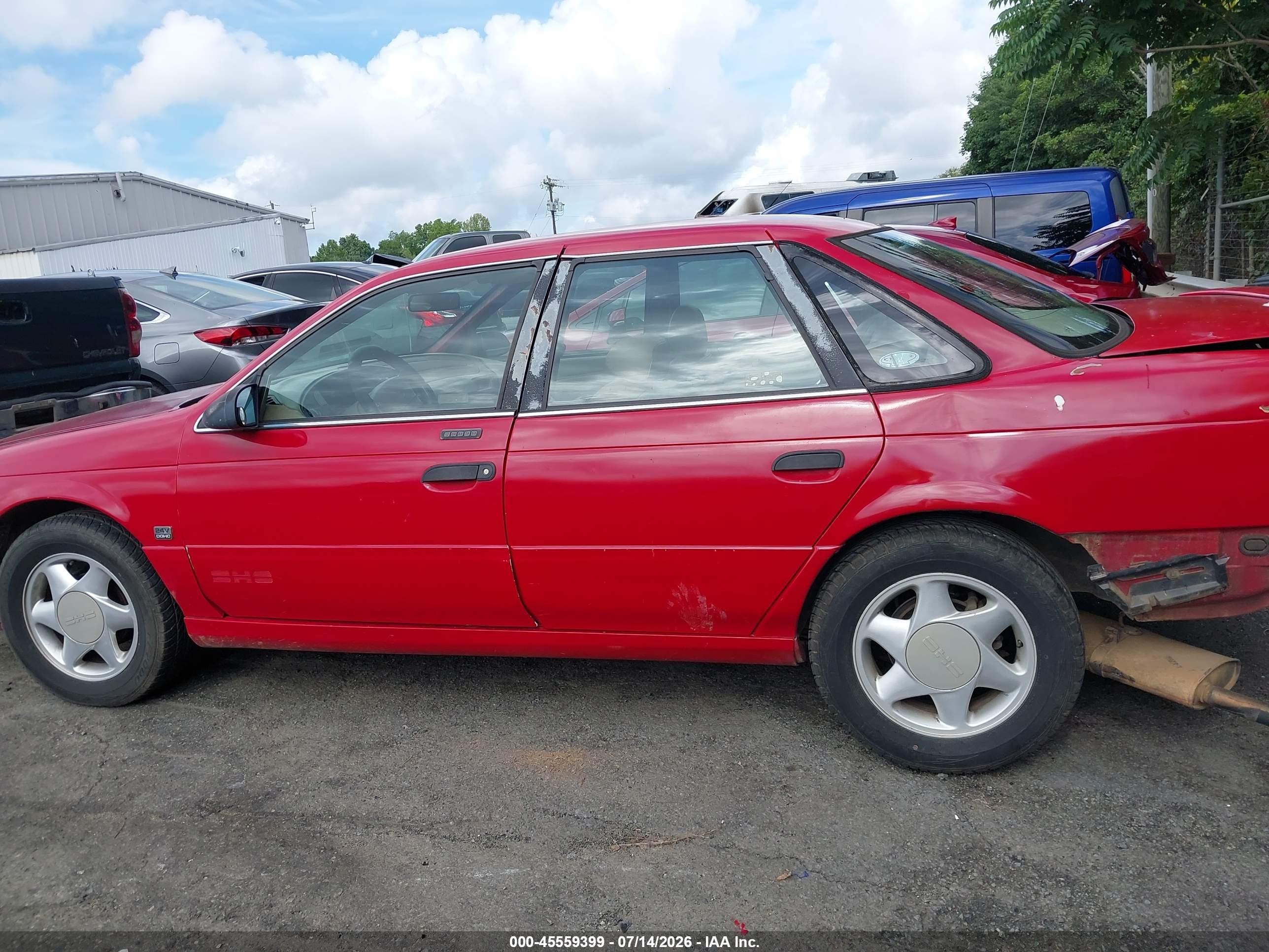 1993 Ford Taurus Sho Red vin: 1FALP54P0PA317638