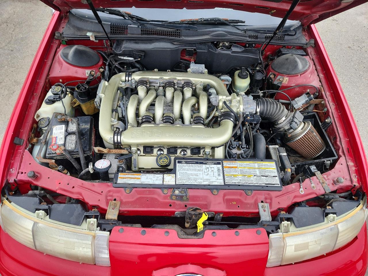 1995 Ford Taurus Sho Red vin: 1FALP54P6SA133376