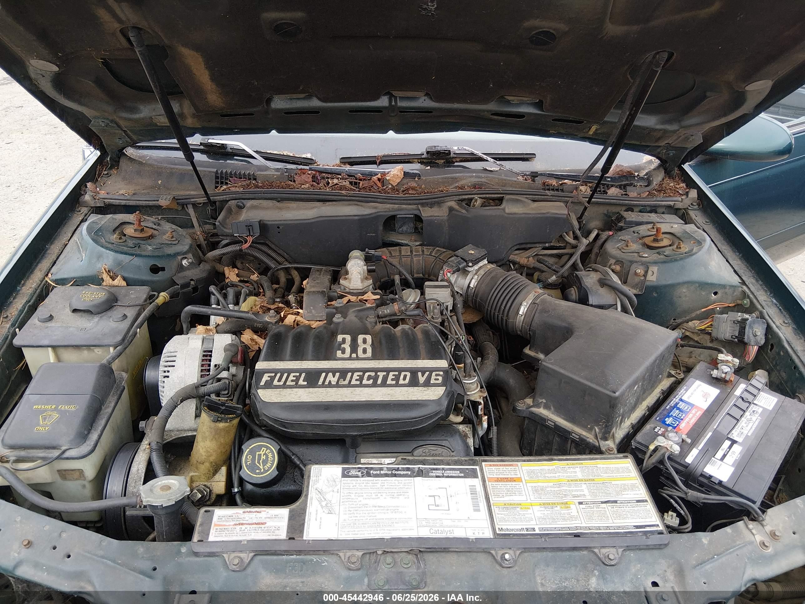 1994 Ford Taurus Gl Green vin: 1FALP5742RG112033