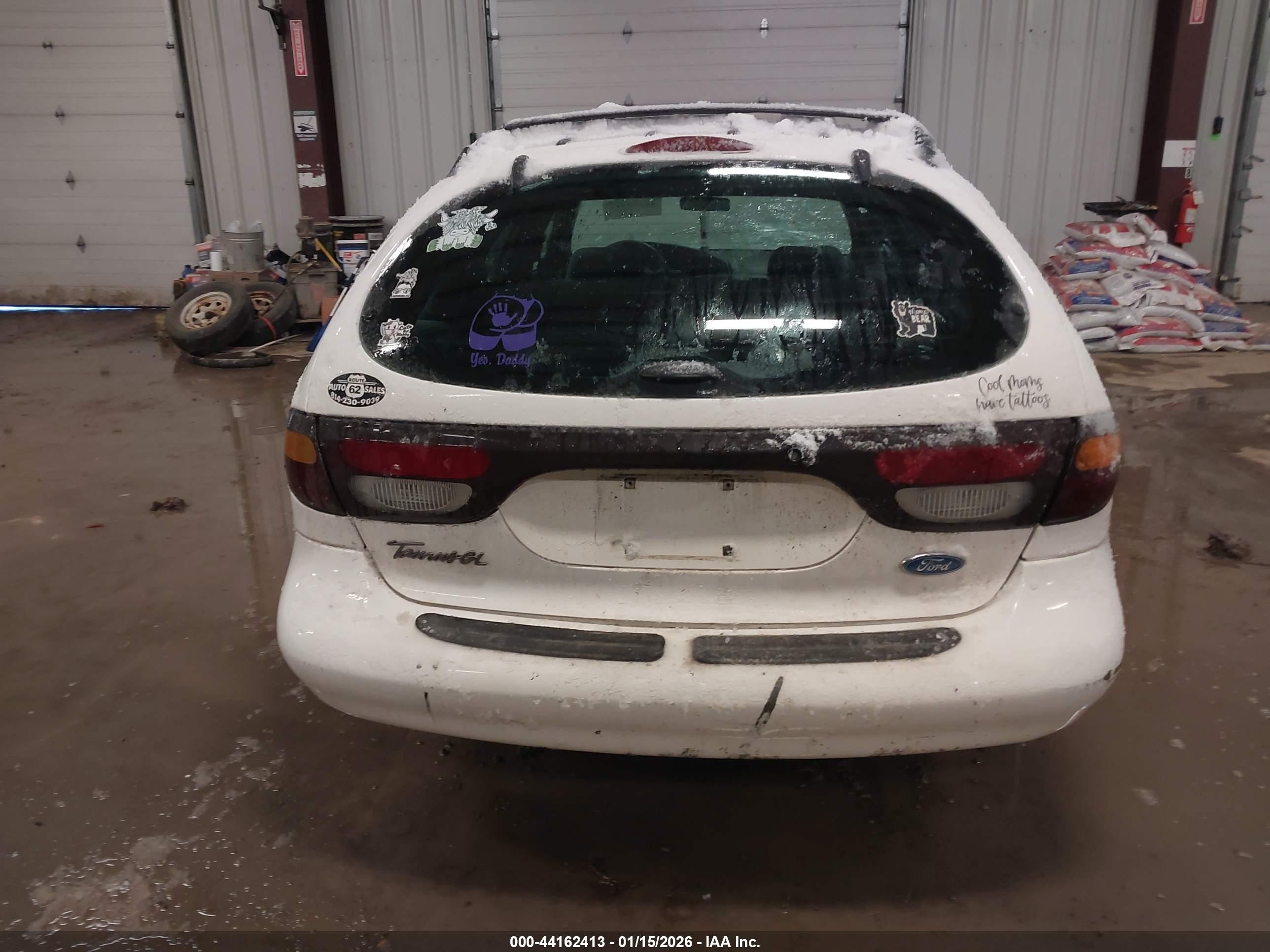 1996 Ford Taurus Gl White vin: 1FALP57U0TA279372