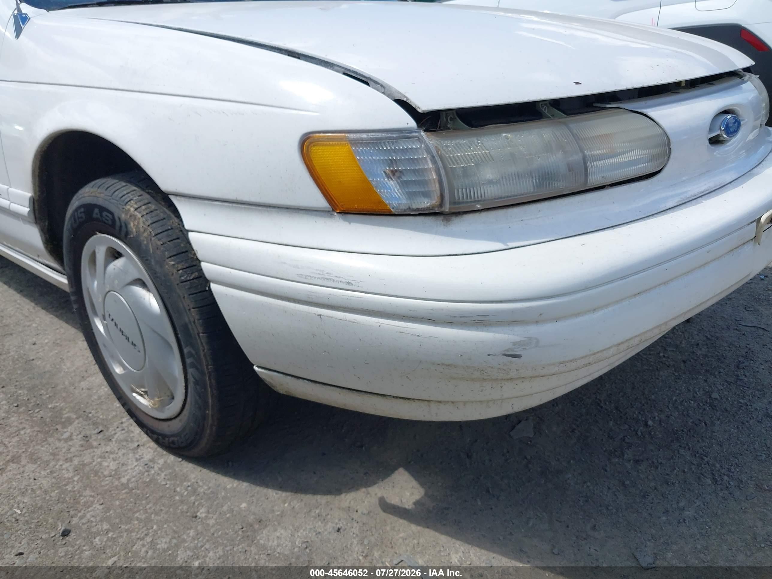 1995 Ford Taurus Gl White vin: 1FALP57U3SG129820