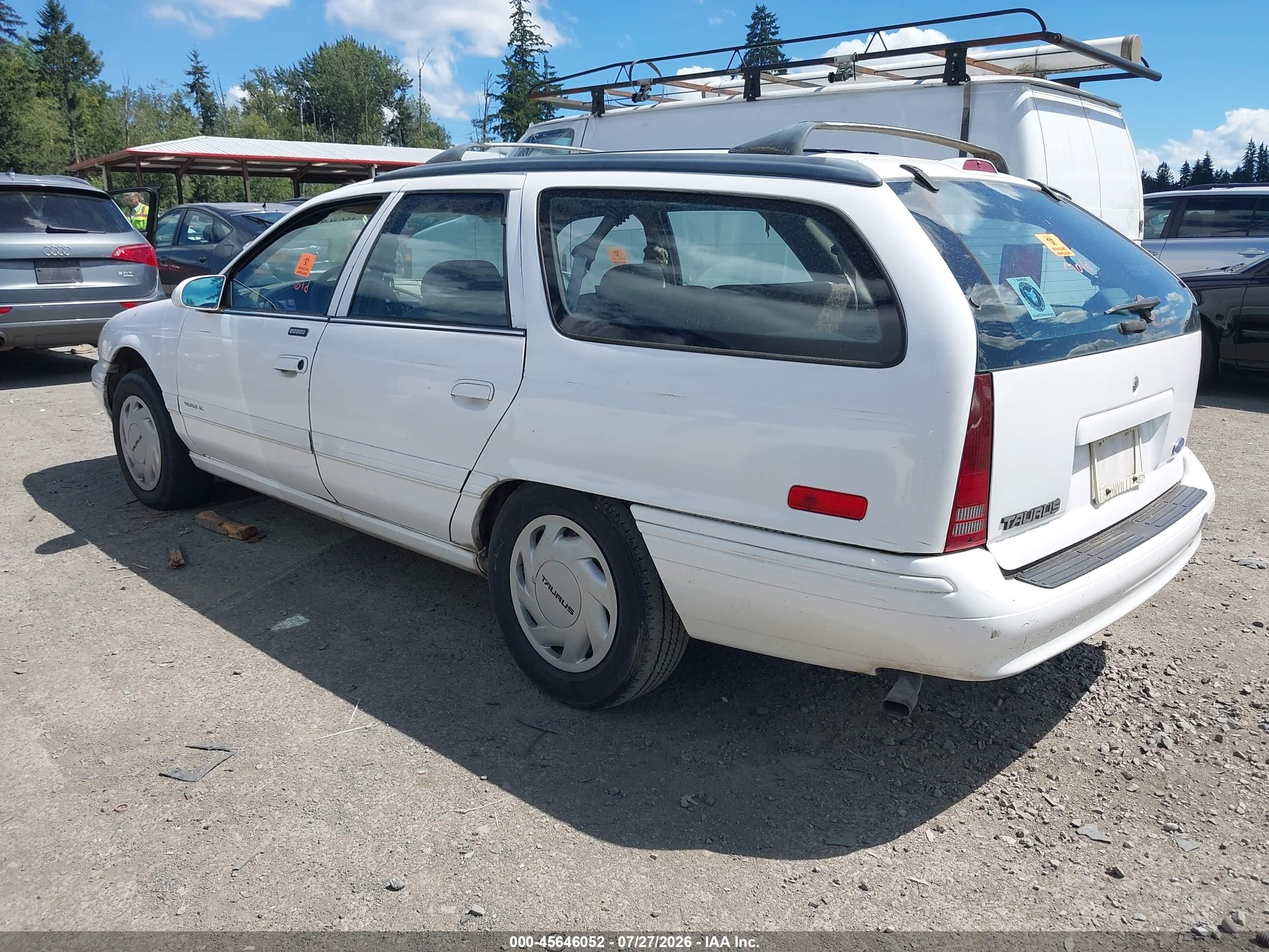 1995 Ford Taurus Gl White vin: 1FALP57U3SG129820
