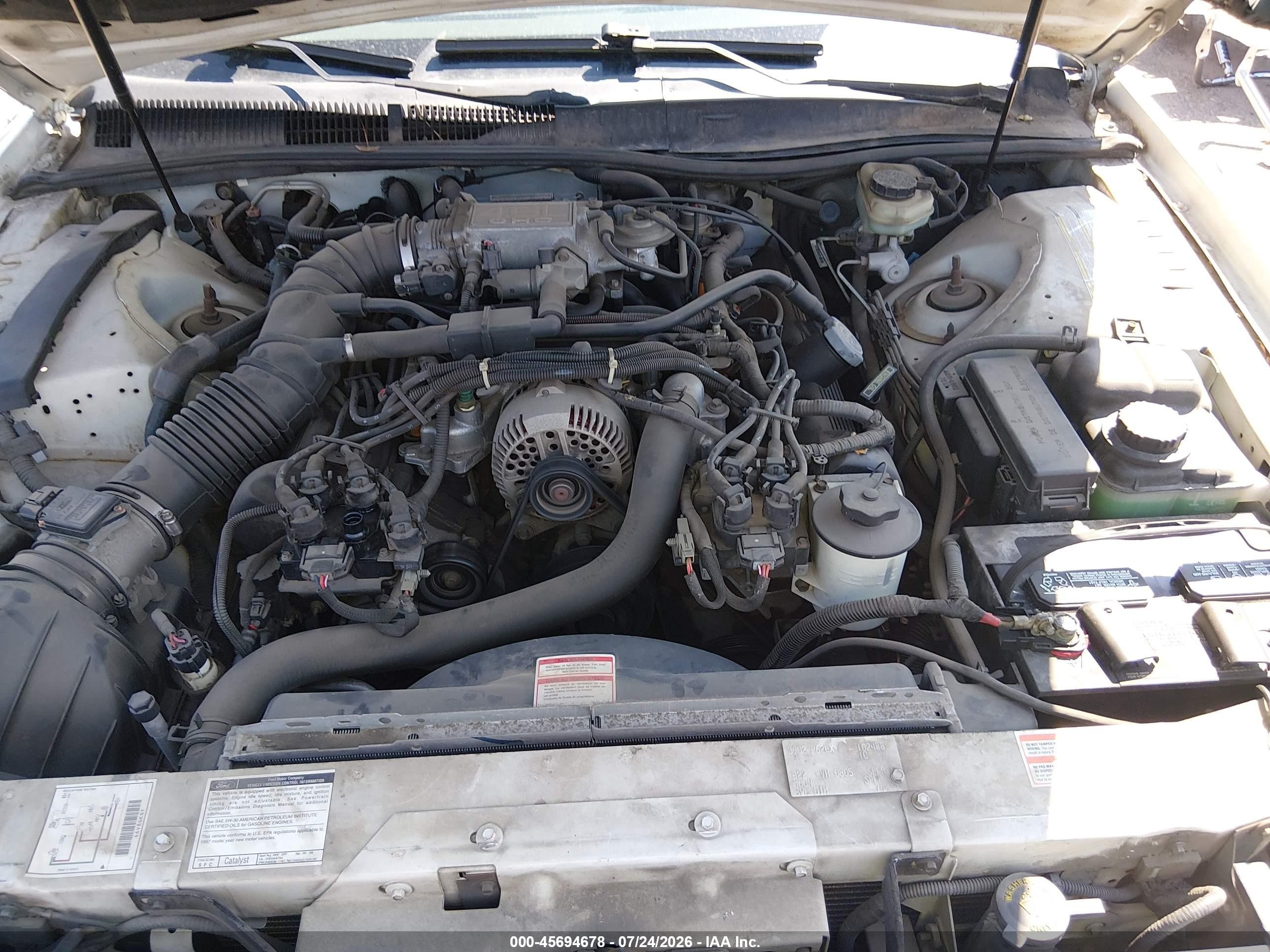 1997 Ford Thunderbird Lx Белый vin: 1FALP62W0VH102488