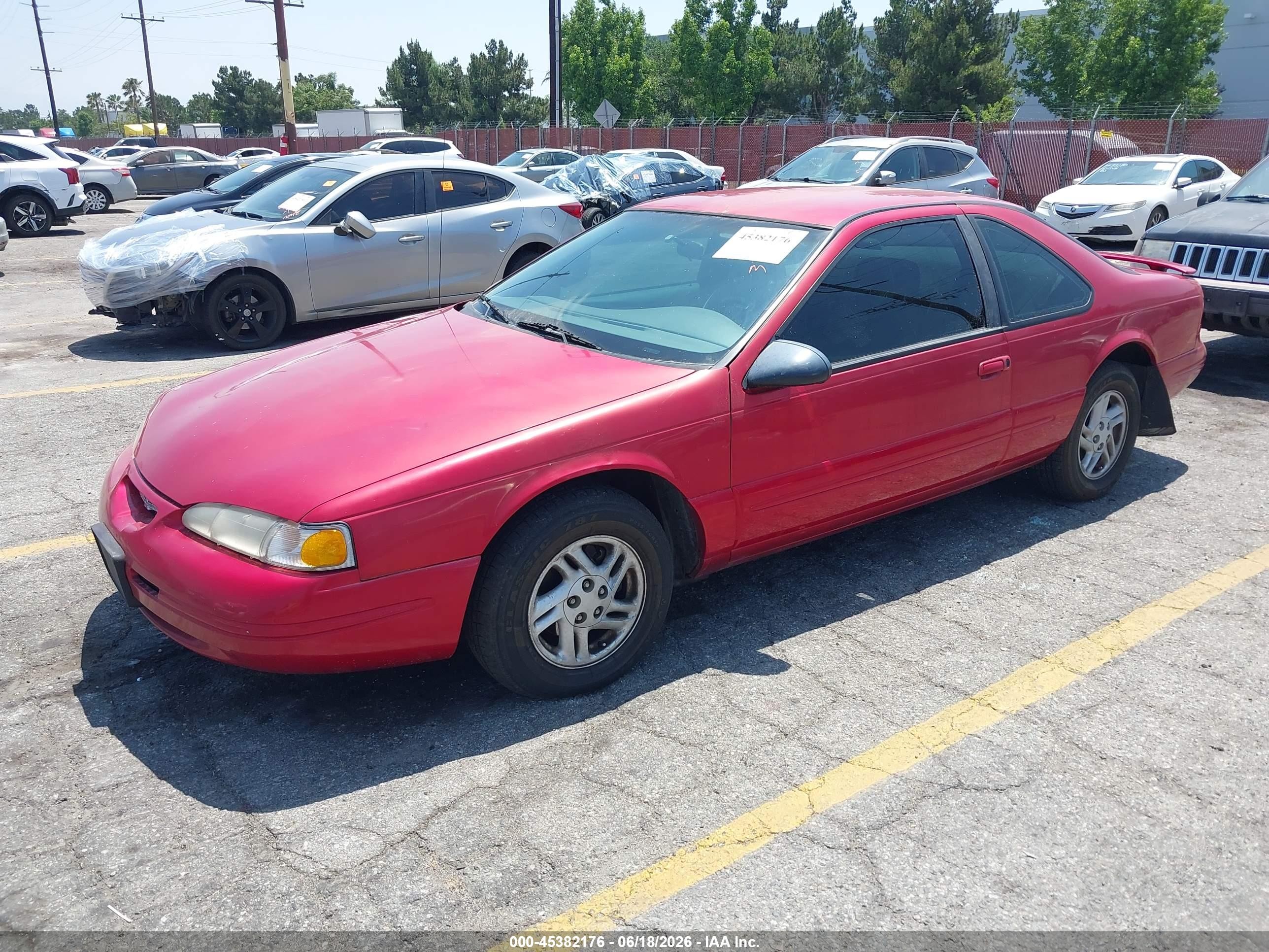 1997 Ford Thunderbird Lx Red vin: 1FALP62W6VH110319