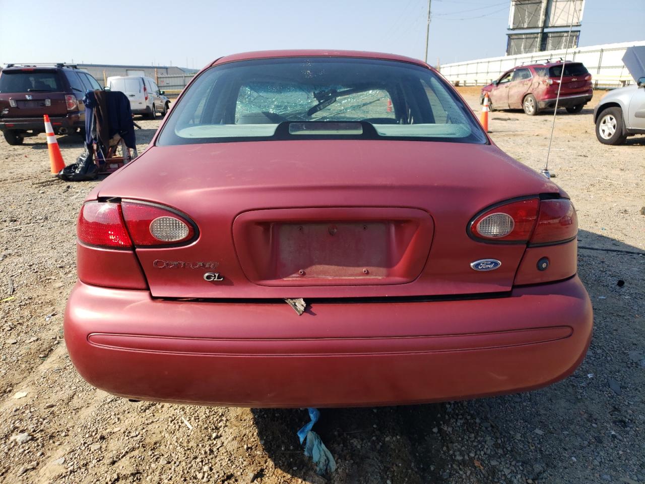 1996 Ford Contour Gl   Red vin: 1FALP6531TK144556