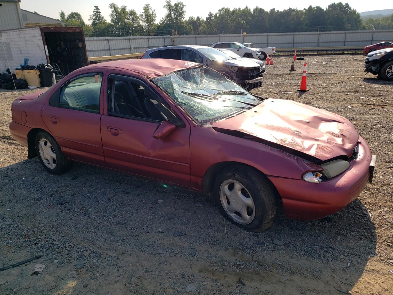 1996 Ford Contour Gl   Red vin: 1FALP6531TK144556