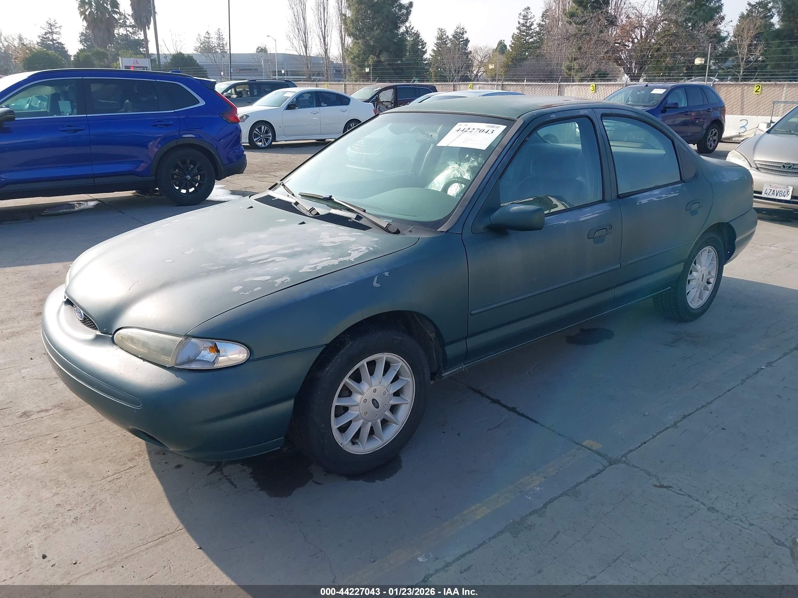 1996 Ford Contour Gl/sport Green vin: 1FALP6531TK154472