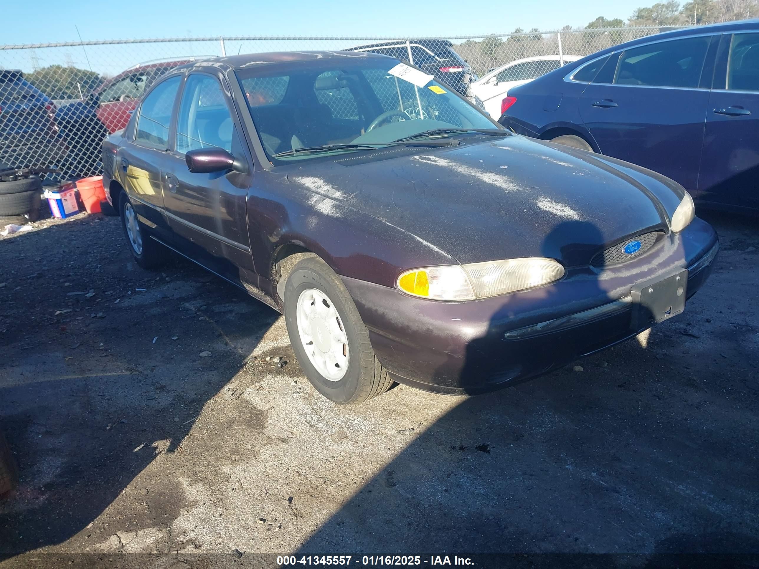1995 Ford Contour Gl Maroon vin: 1FALP6532SK243790