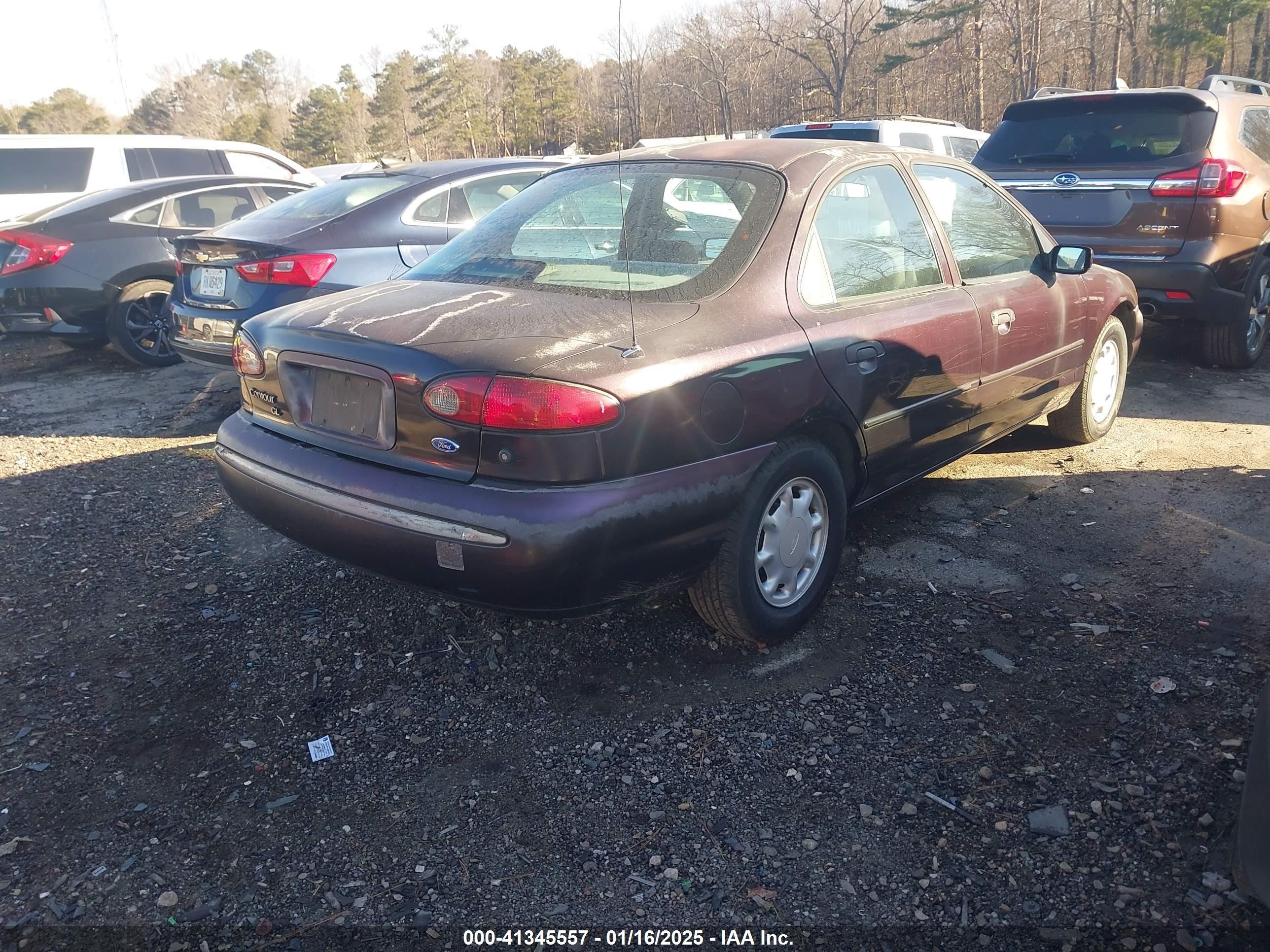 1995 Ford Contour Gl Темно-бордовый vin: 1FALP6532SK243790