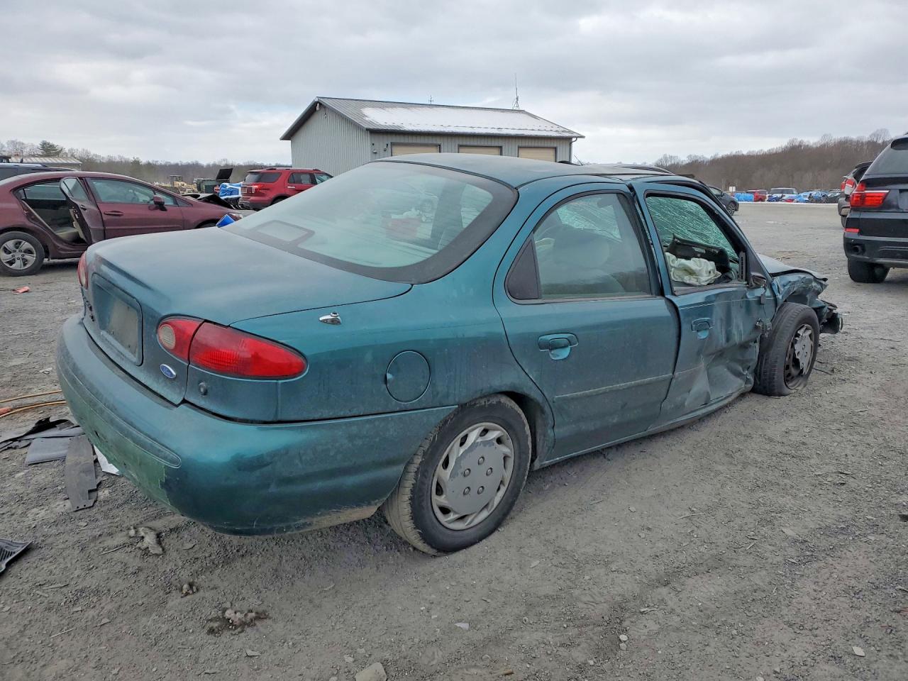 1997 Ford Contour Base Green vin: 1FALP6536VK160206