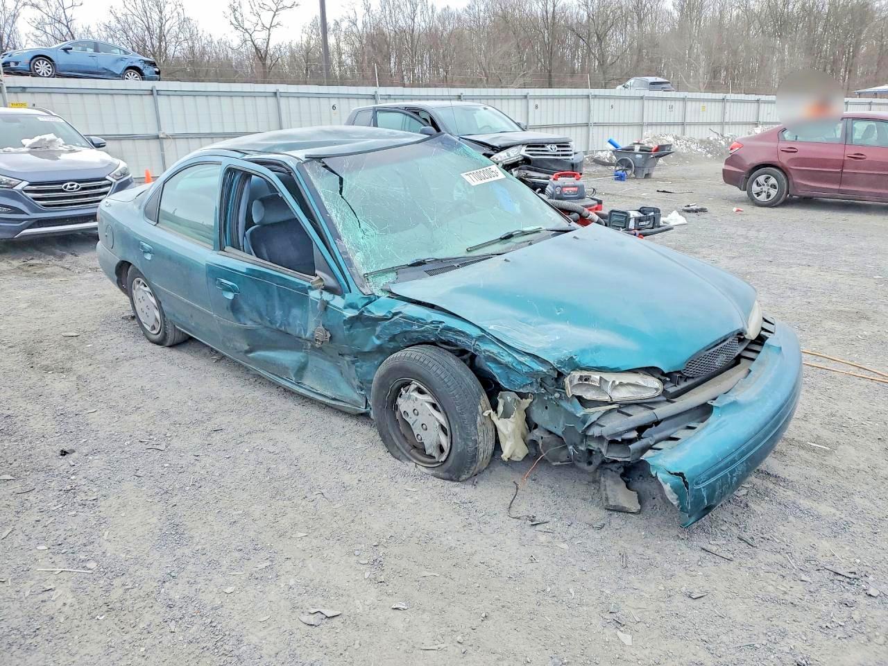 1997 Ford Contour Base Green vin: 1FALP6536VK160206