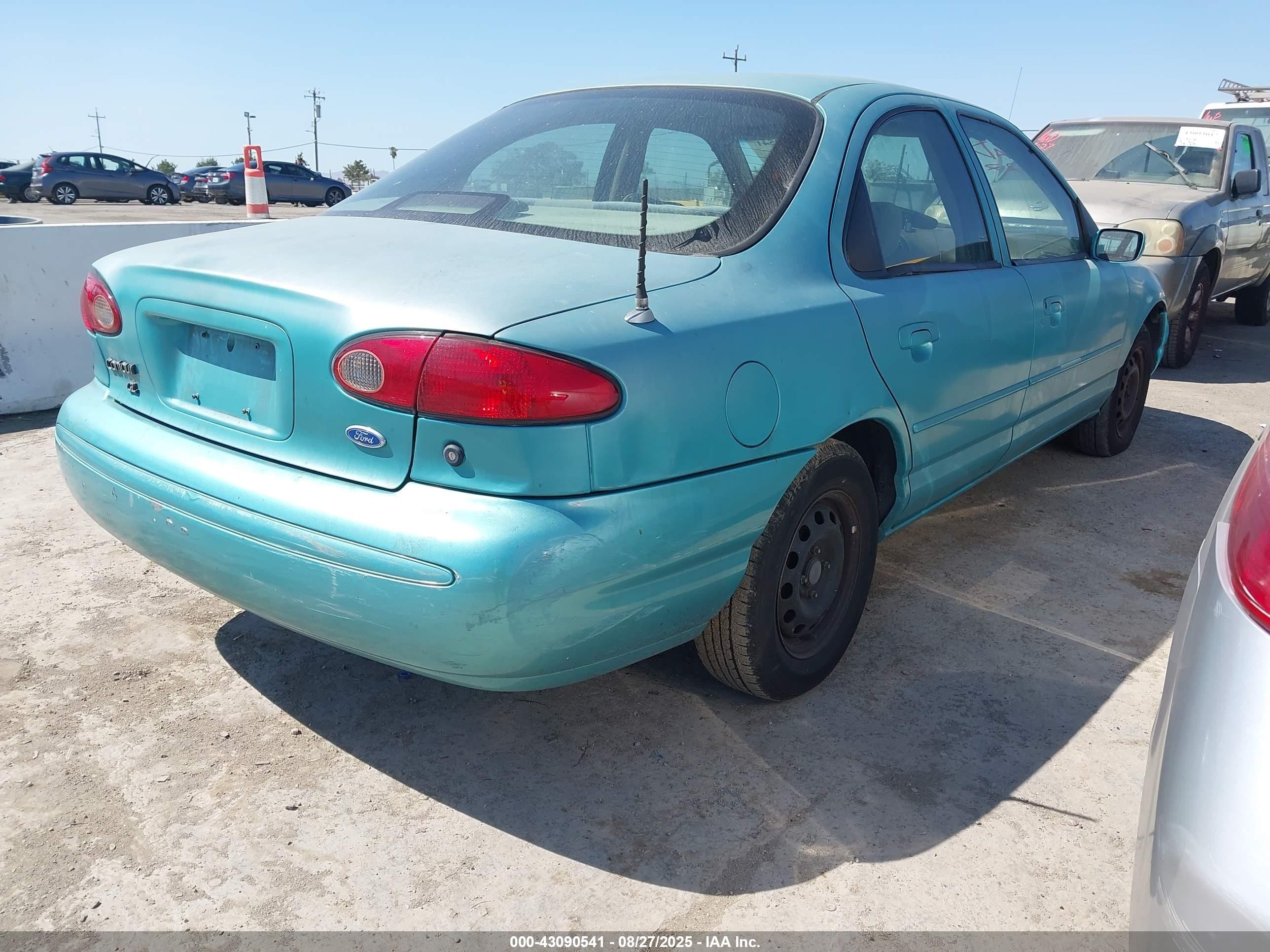 1995 Ford Contour Gl Turquoise vin: 1FALP653XSK119556