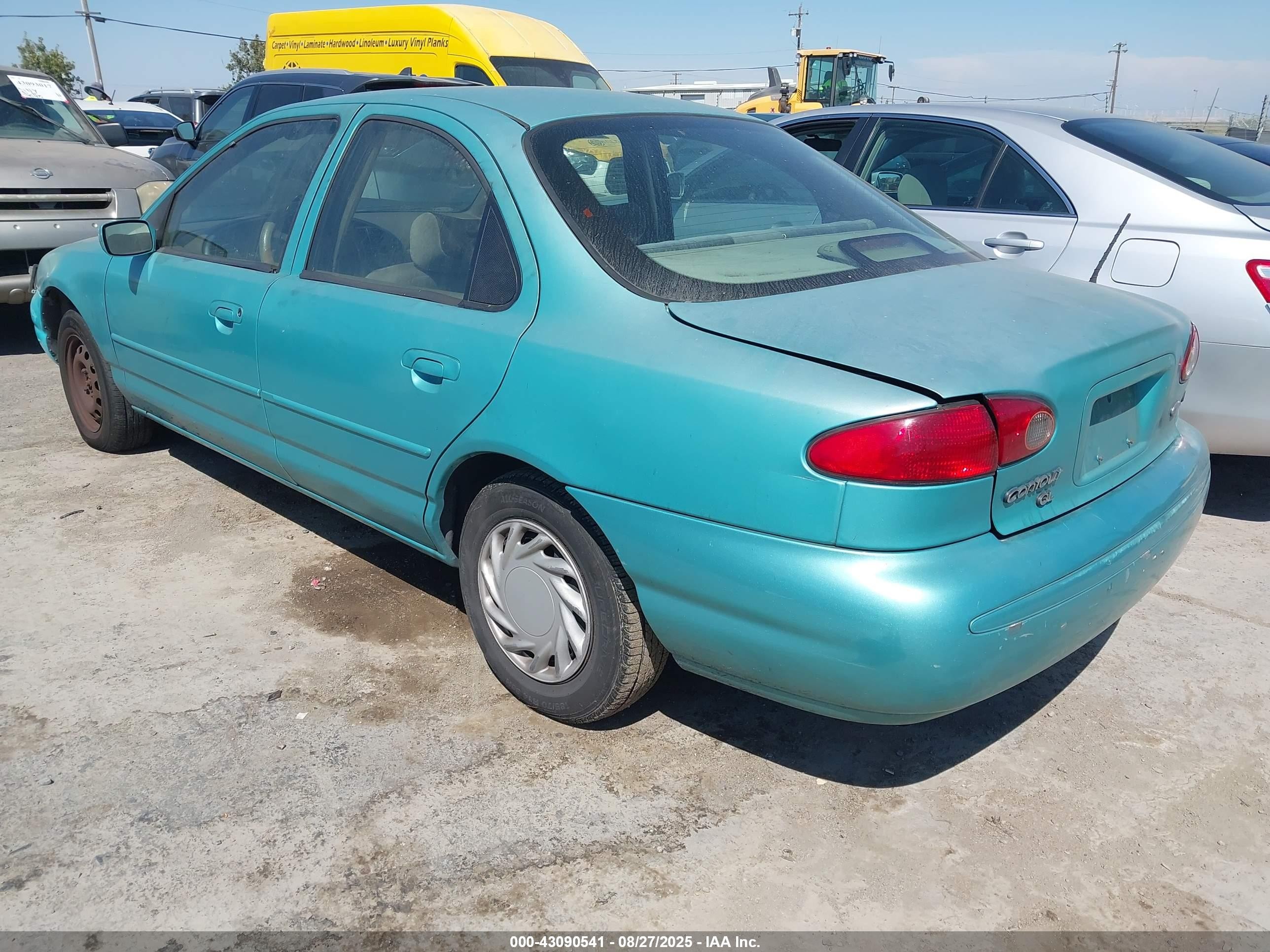 1995 Ford Contour Gl Turquoise vin: 1FALP653XSK119556