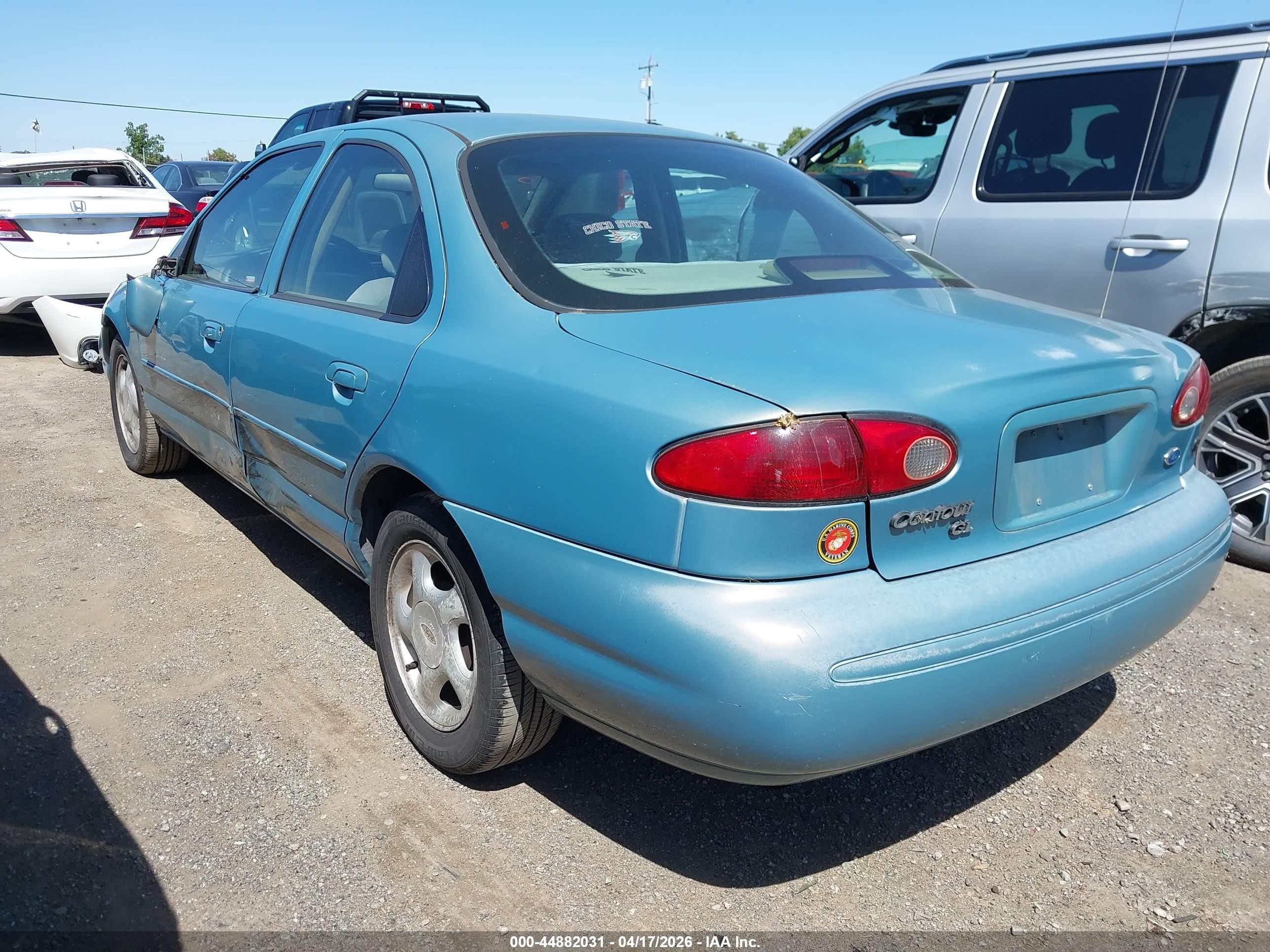 1996 Ford Contour Gl/sport Blue vin: 1FALP653XTK240153