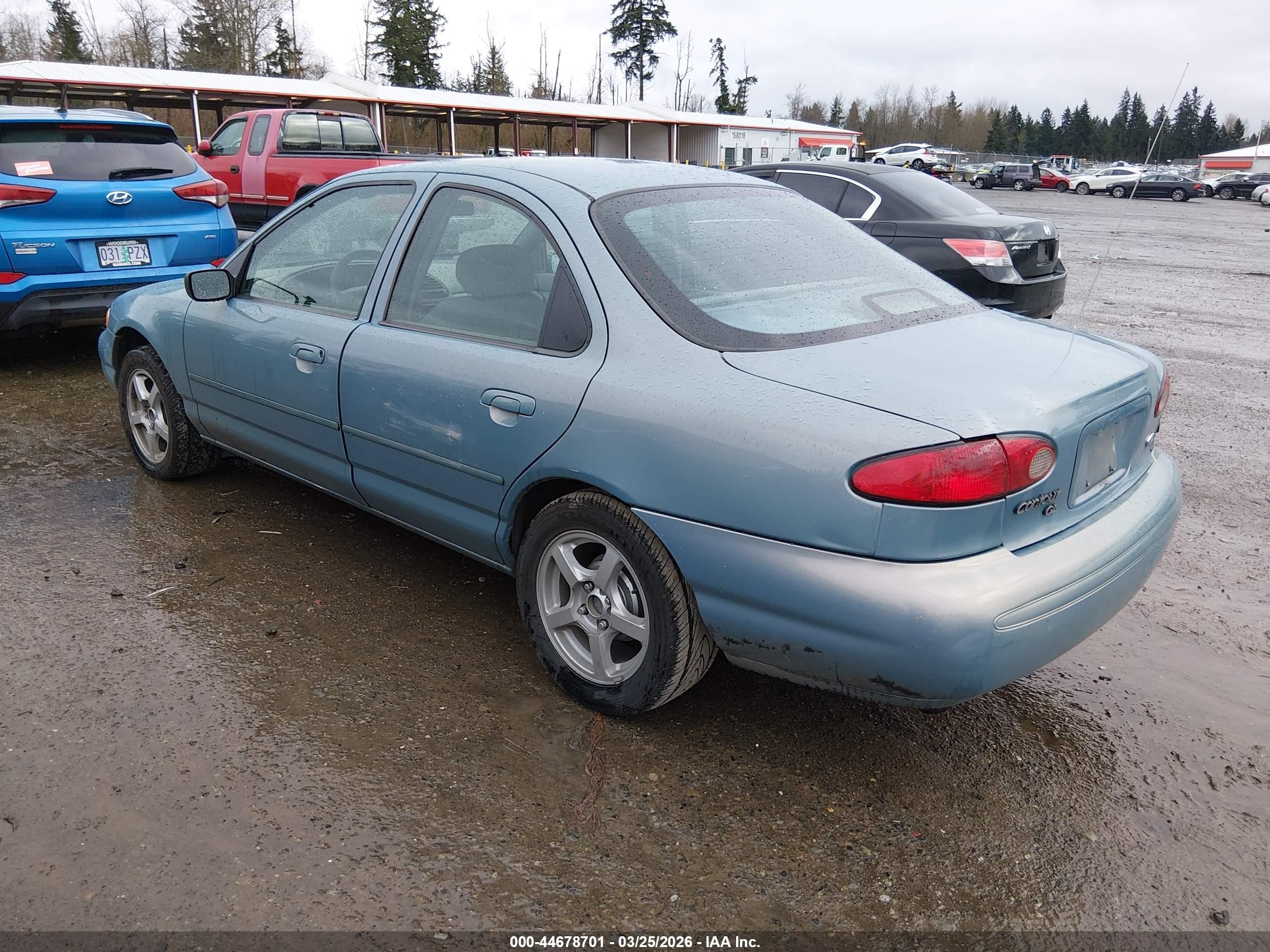 1997 Ford Contour Gl Light Blue vin: 1FALP653XVK157146