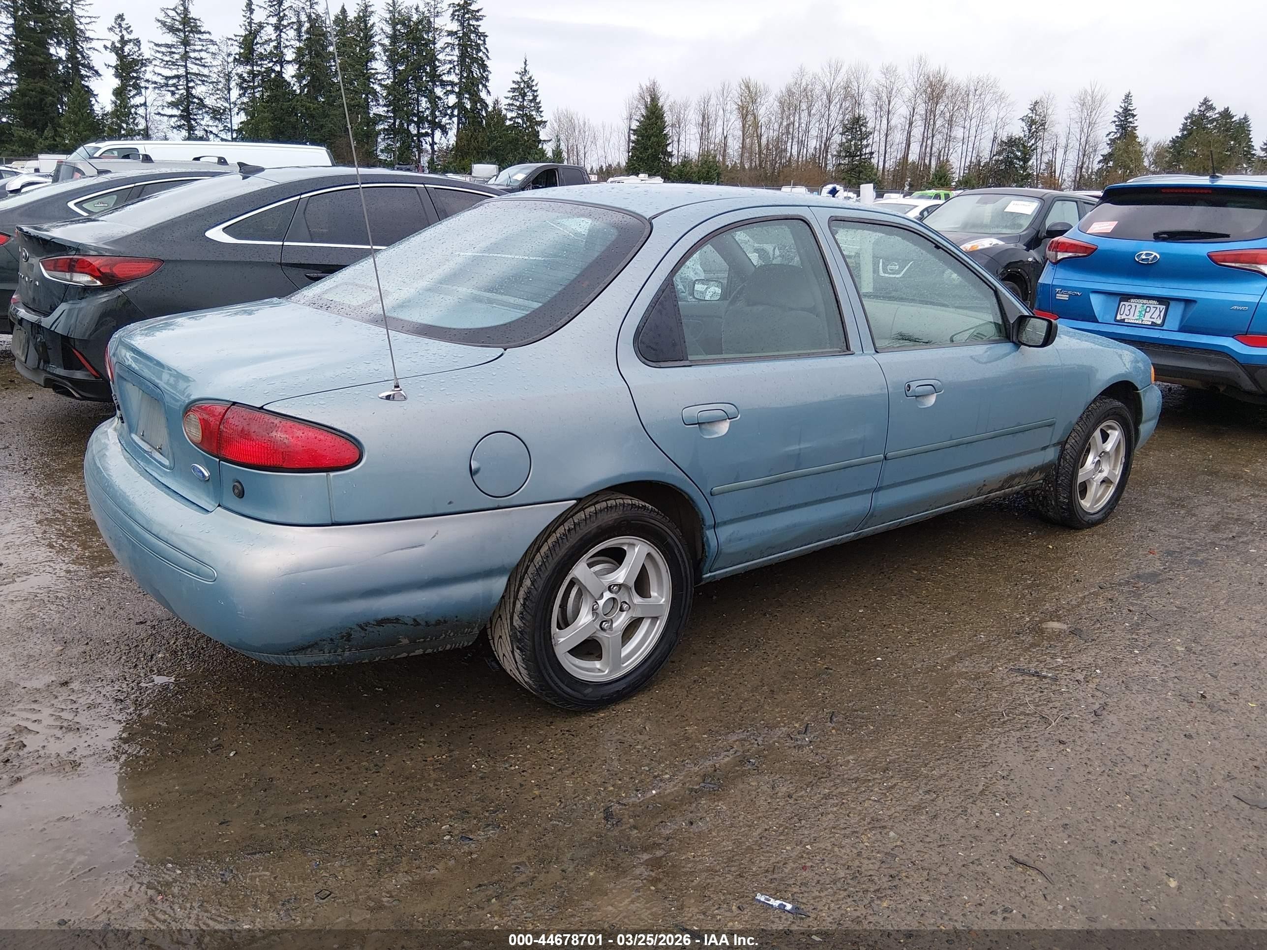 1997 Ford Contour Gl Light Blue vin: 1FALP653XVK157146