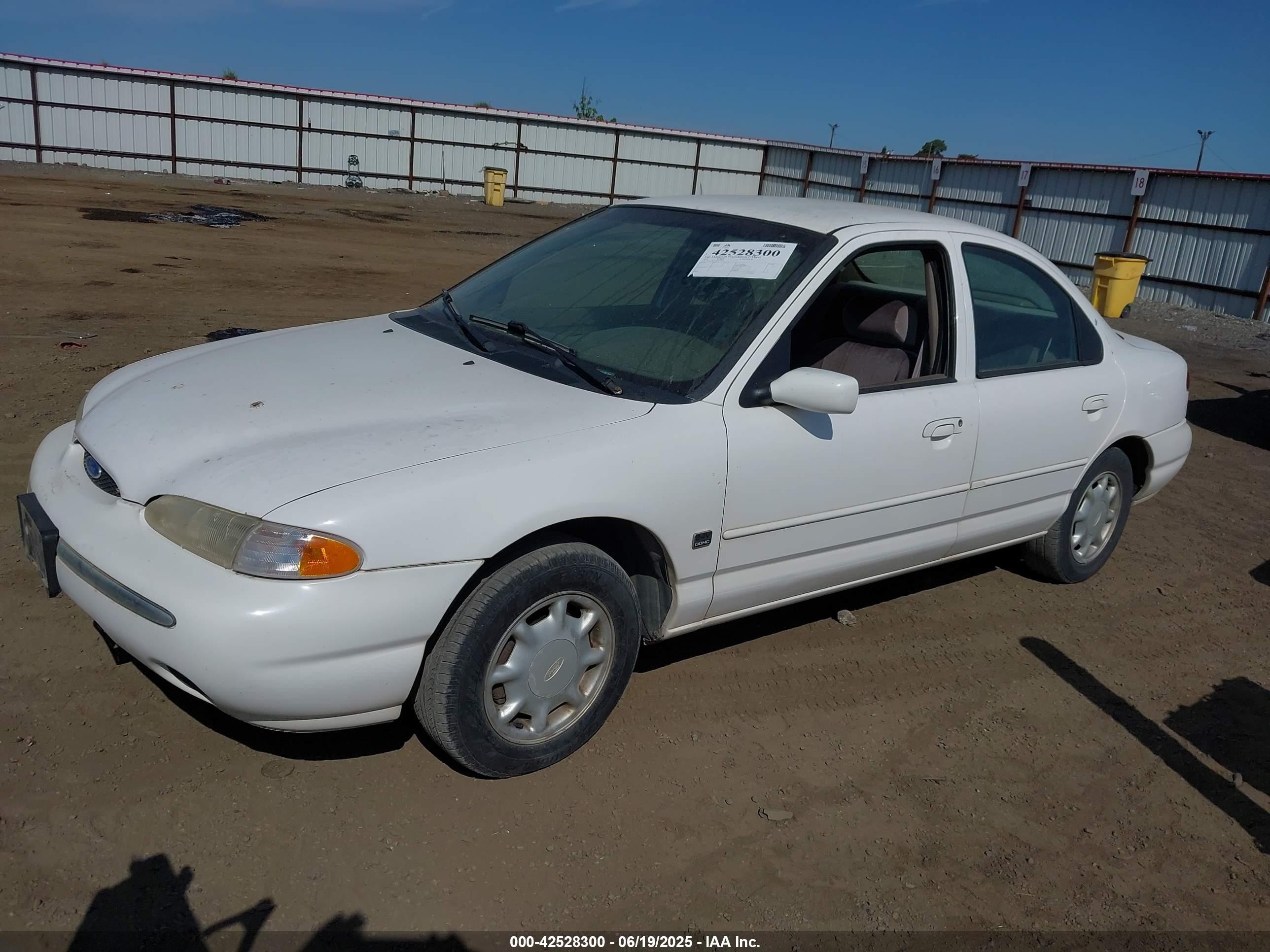 1995 Ford Contour Gl White vin: 1FALP65L1SK152607