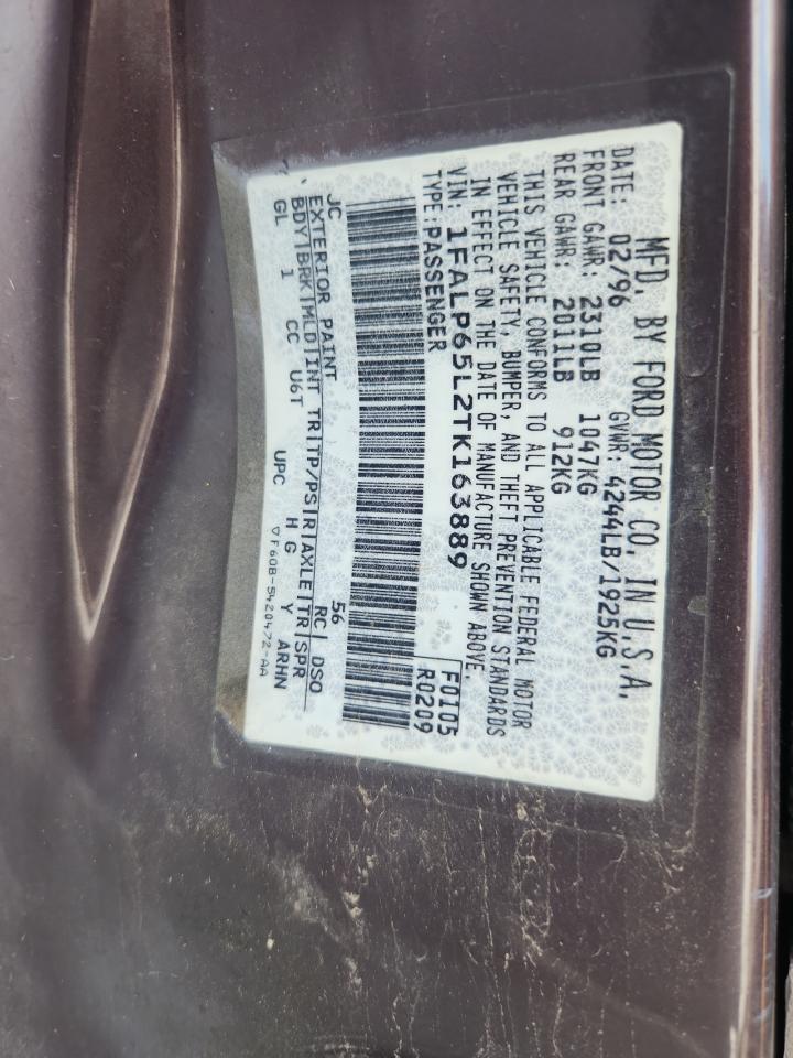 1996 Ford Contour Gl Purple vin: 1FALP65L2TK163889