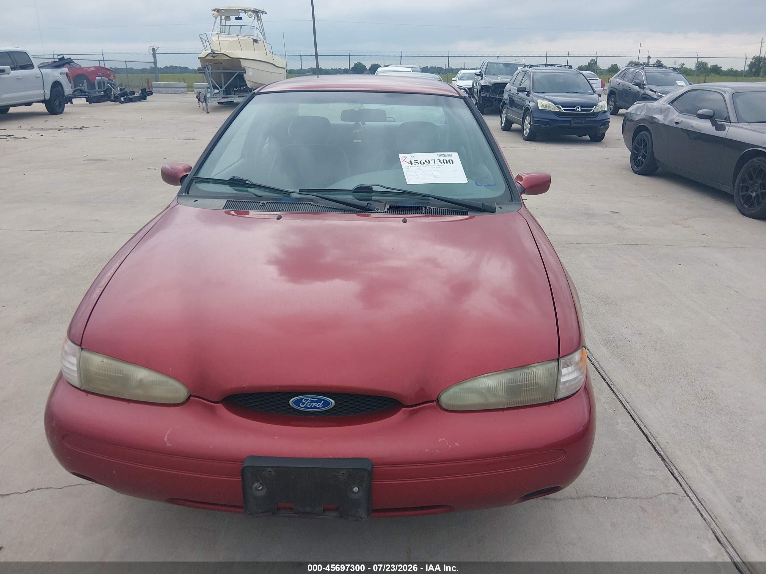 1996 Ford Contour Gl/sport Red vin: 1FALP65L5TK198314