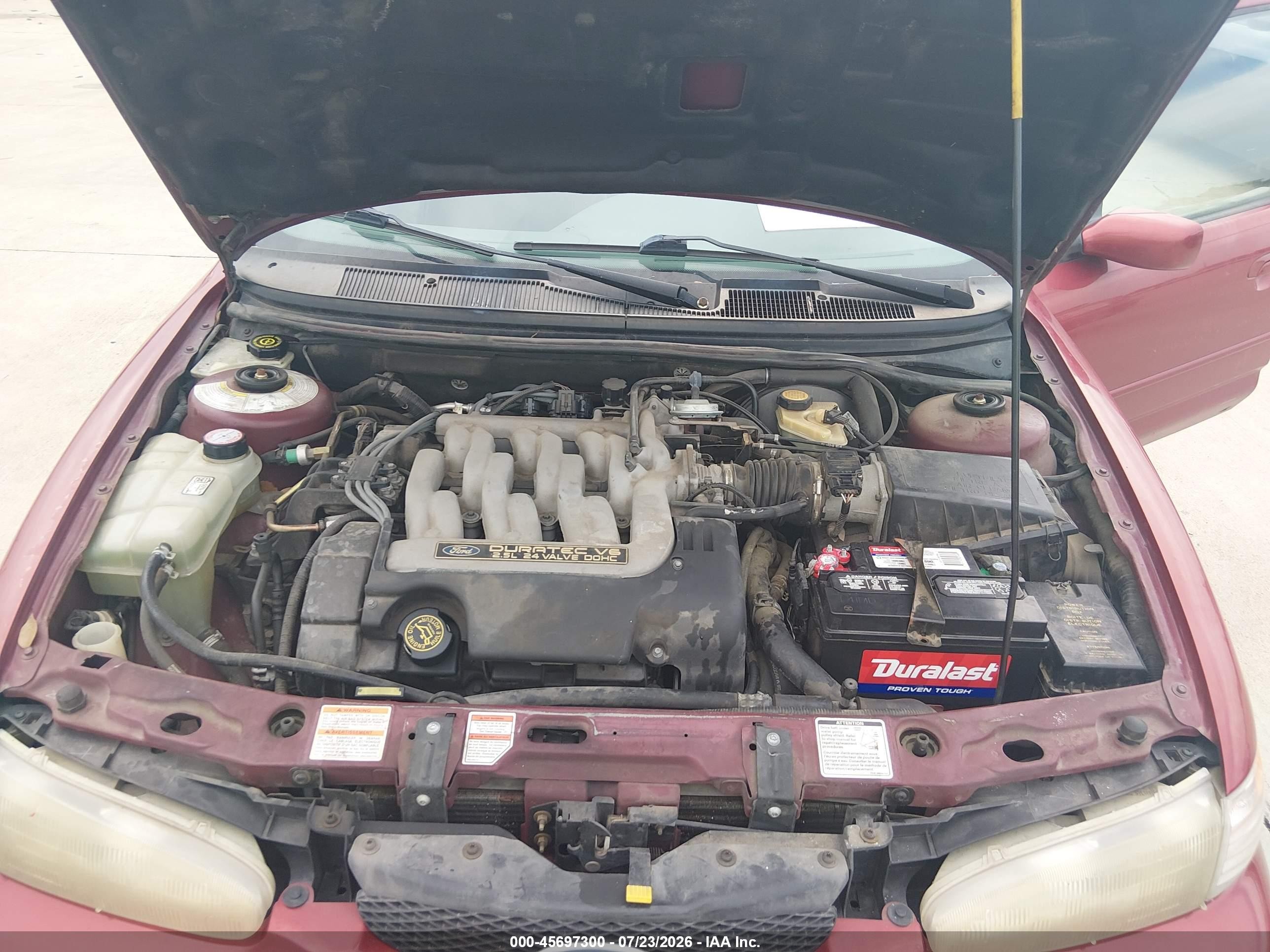 1996 Ford Contour Gl/sport Red vin: 1FALP65L5TK198314